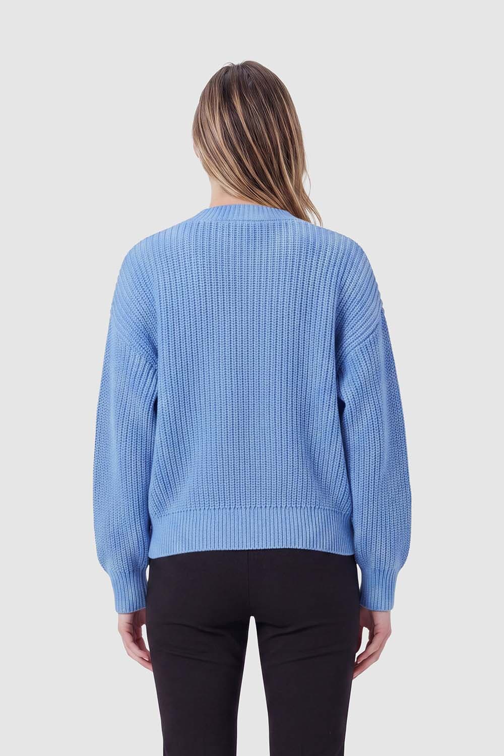 Selected Femme Gebreide Trui Selma Sus V-hals Blauw dames