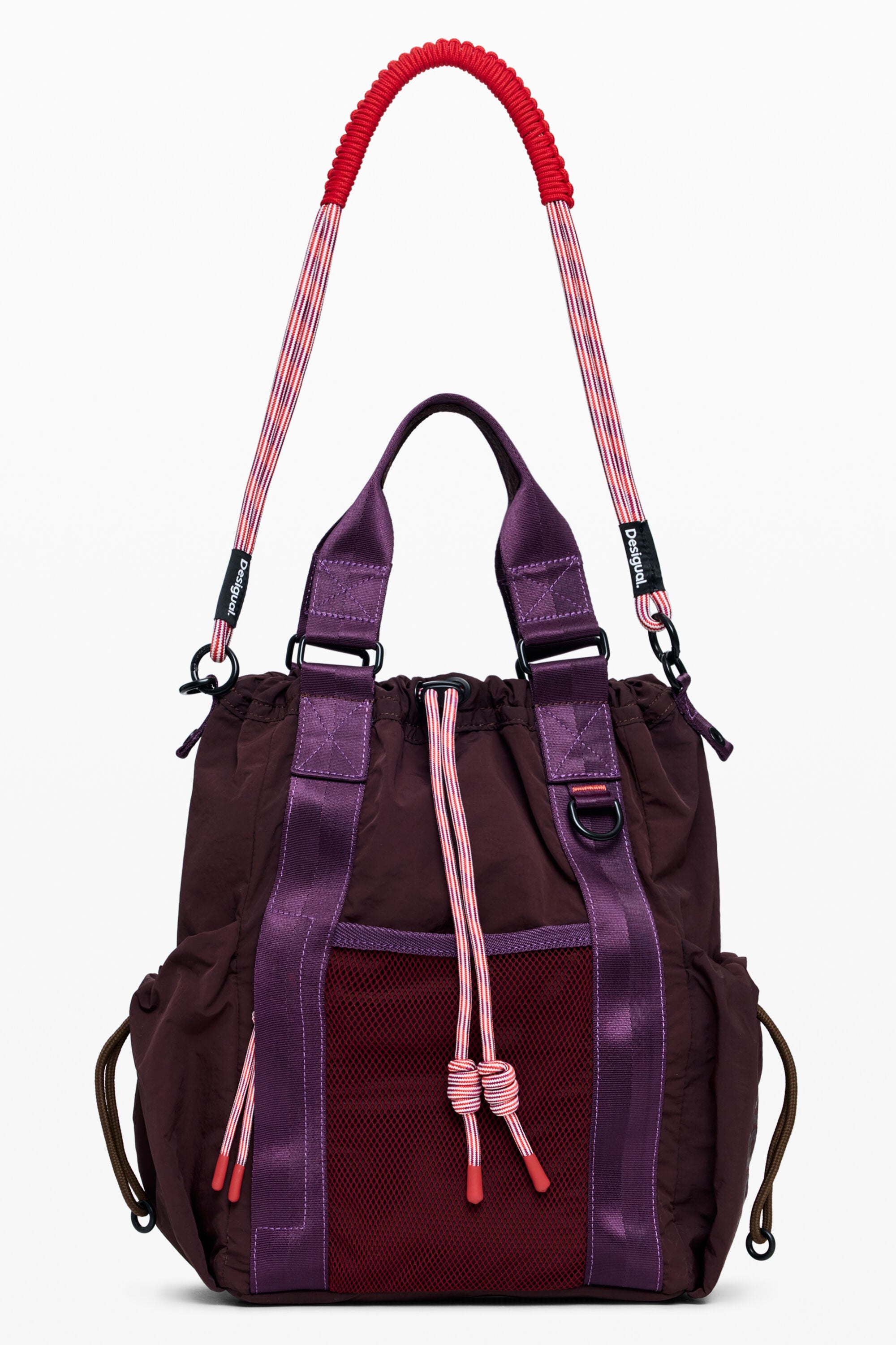 Desigual Medium multiposition rugzak van nylon in paars