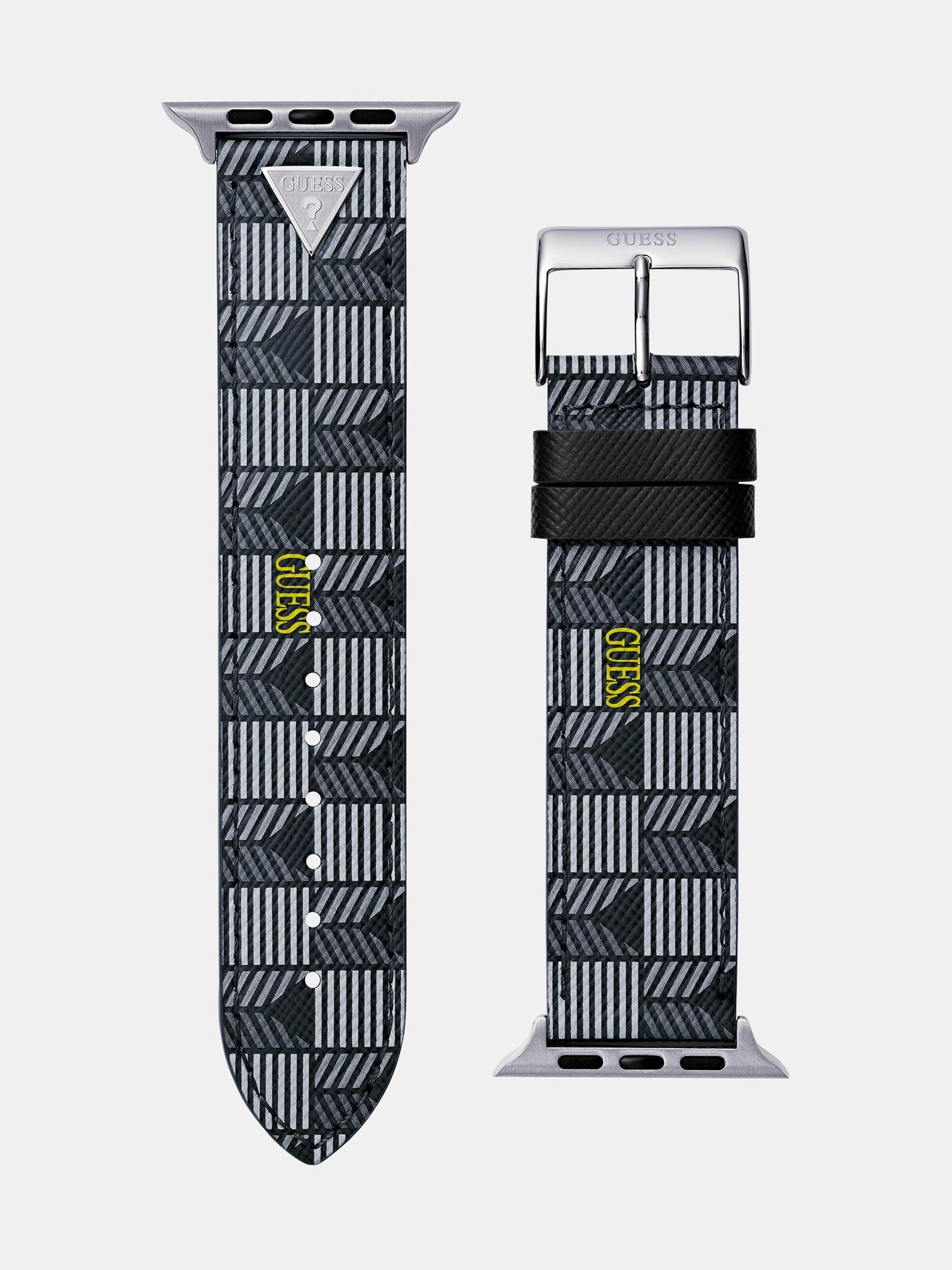 Guess Apple Watch-Bandje Van Echt Leer for men in zwart