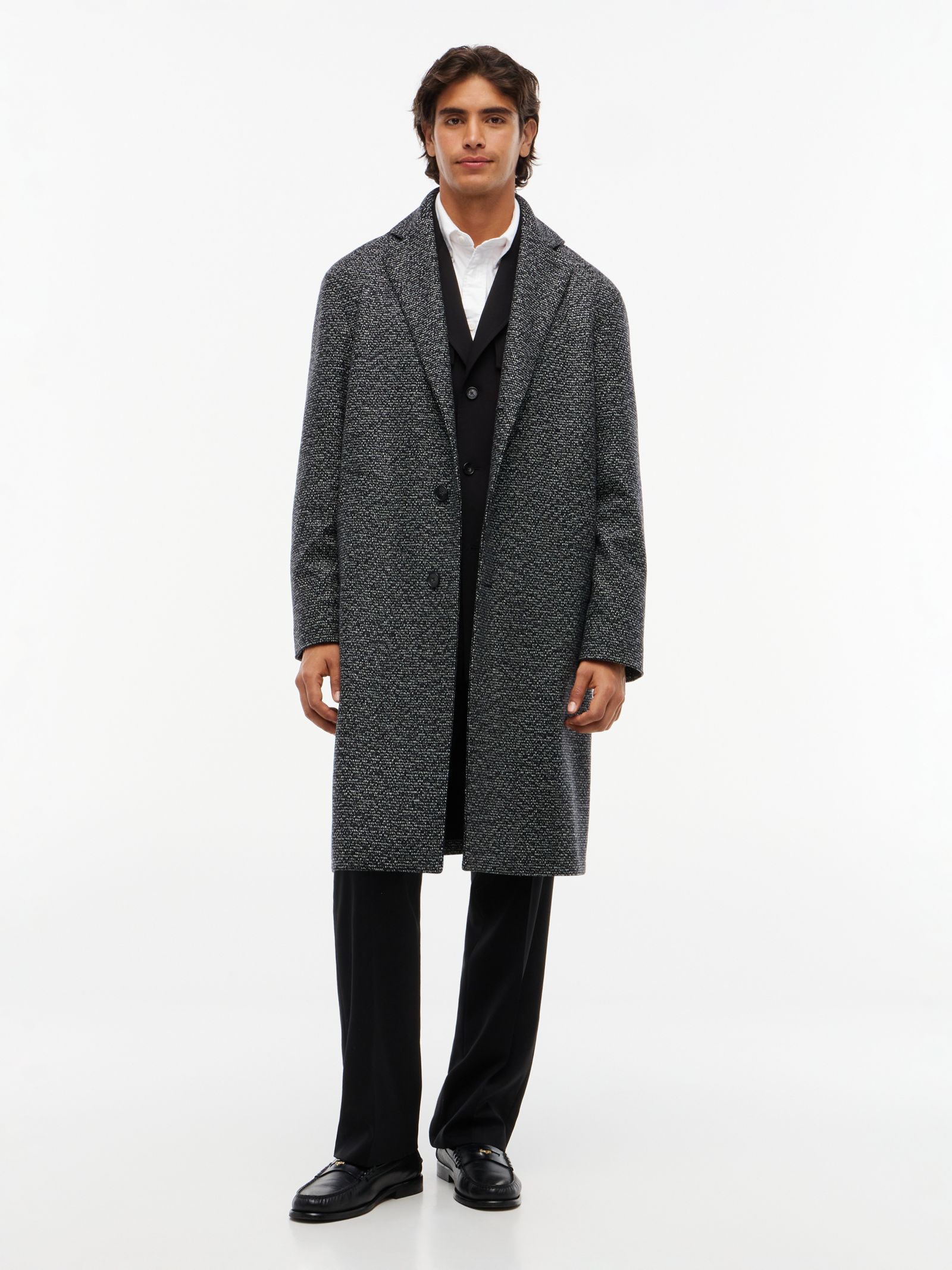 Tommy Hilfiger relaxed single breasted jas van wolmix tweed