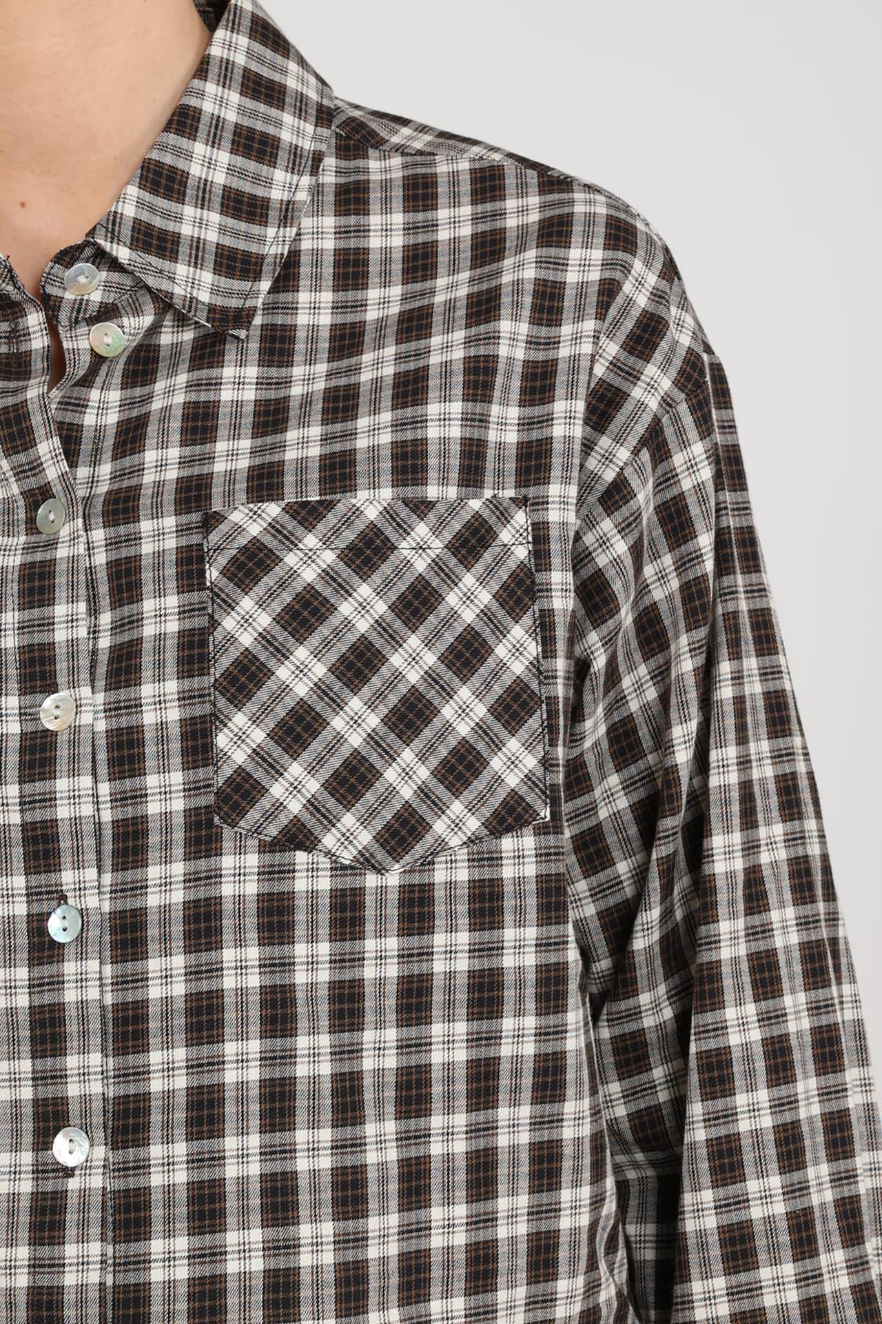 Nukus Blouse Macy Check Off White dames