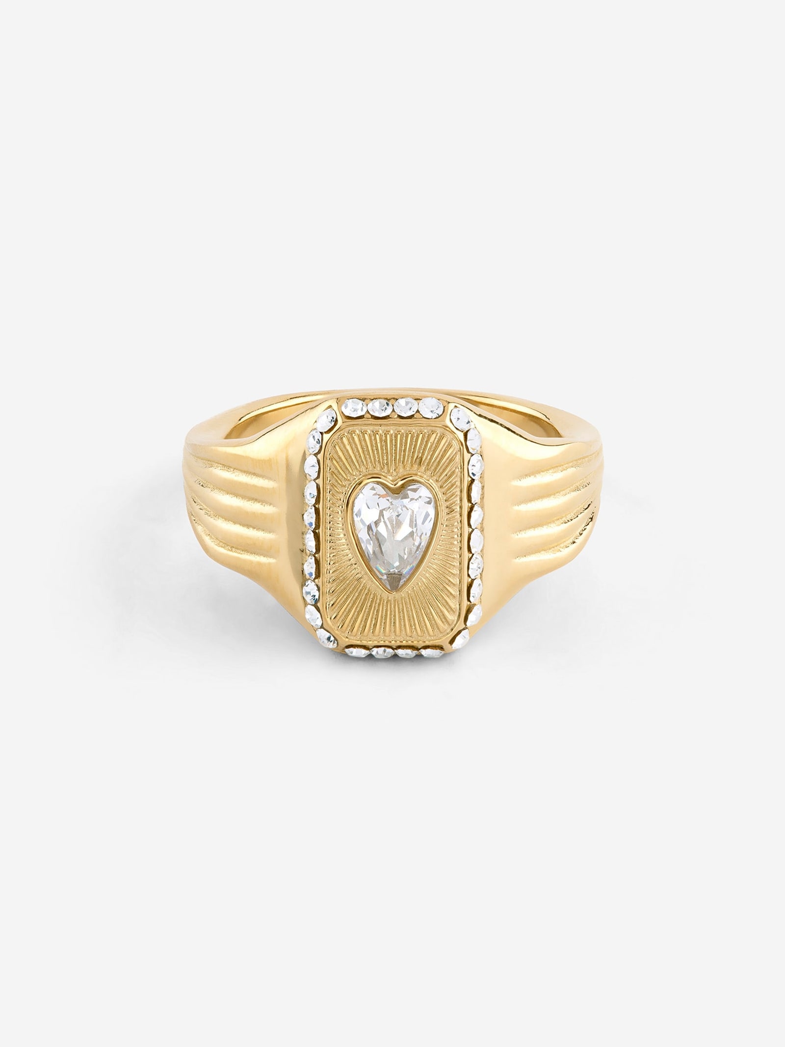 Guess Crystal Love-Ring in goud