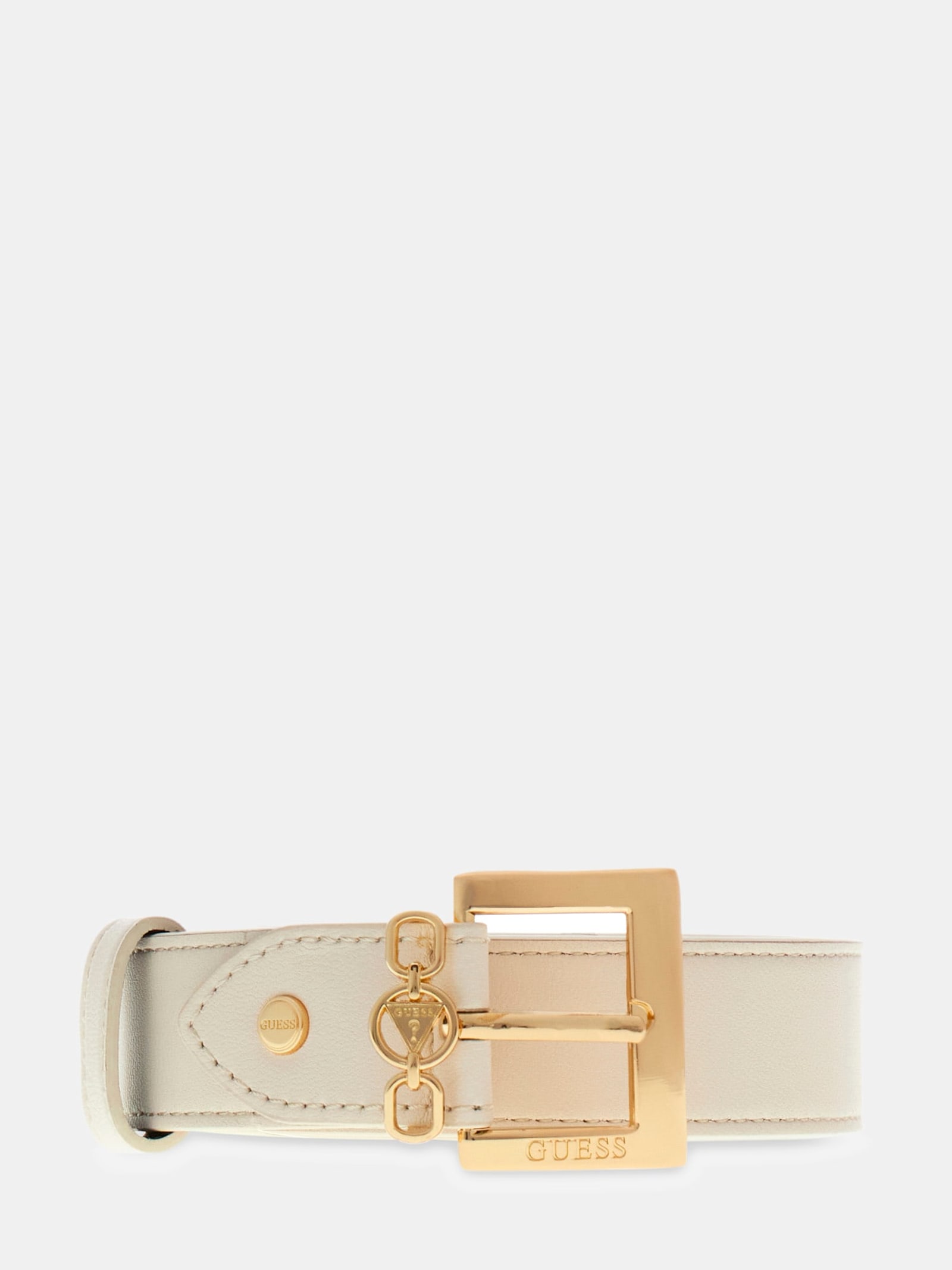Guess Ceintuur Marion Driehoeklogo in wit