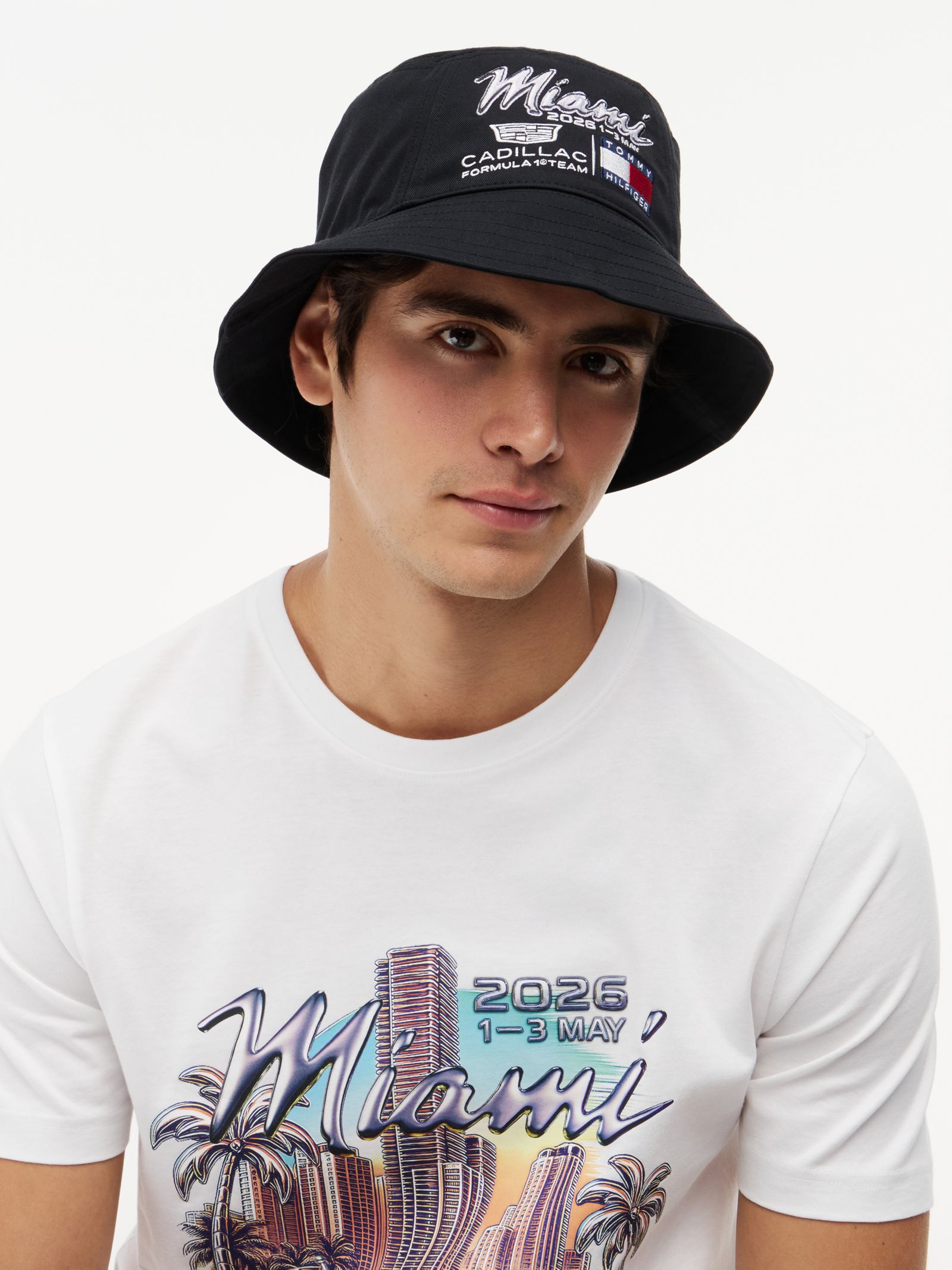 Tommy Hilfiger TH X Cadillac Formula 1® Team bucket hat met Miami logo