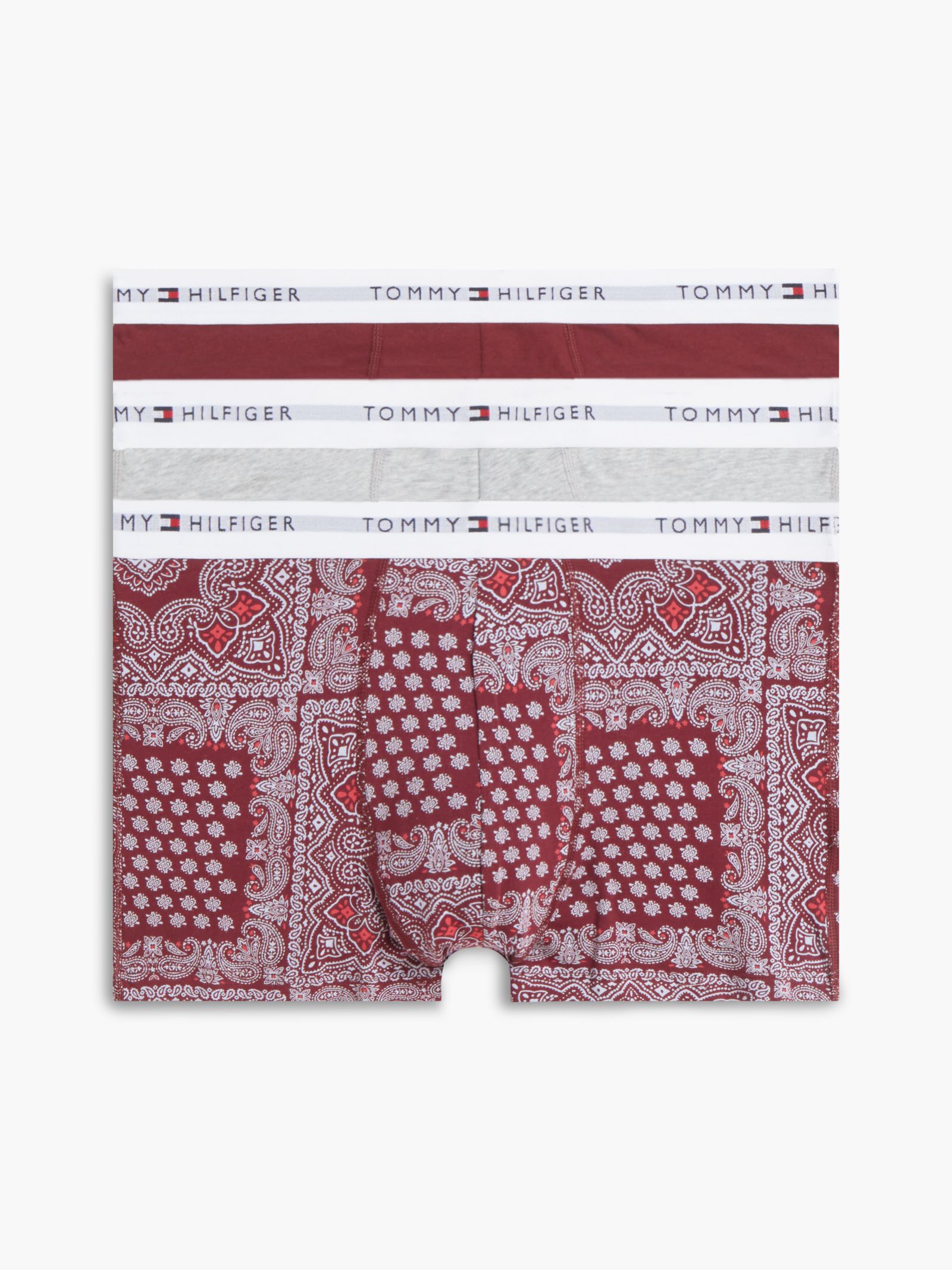 Tommy Hilfiger Set van 3 boxershorts met Signature logotaille en print in multicolor