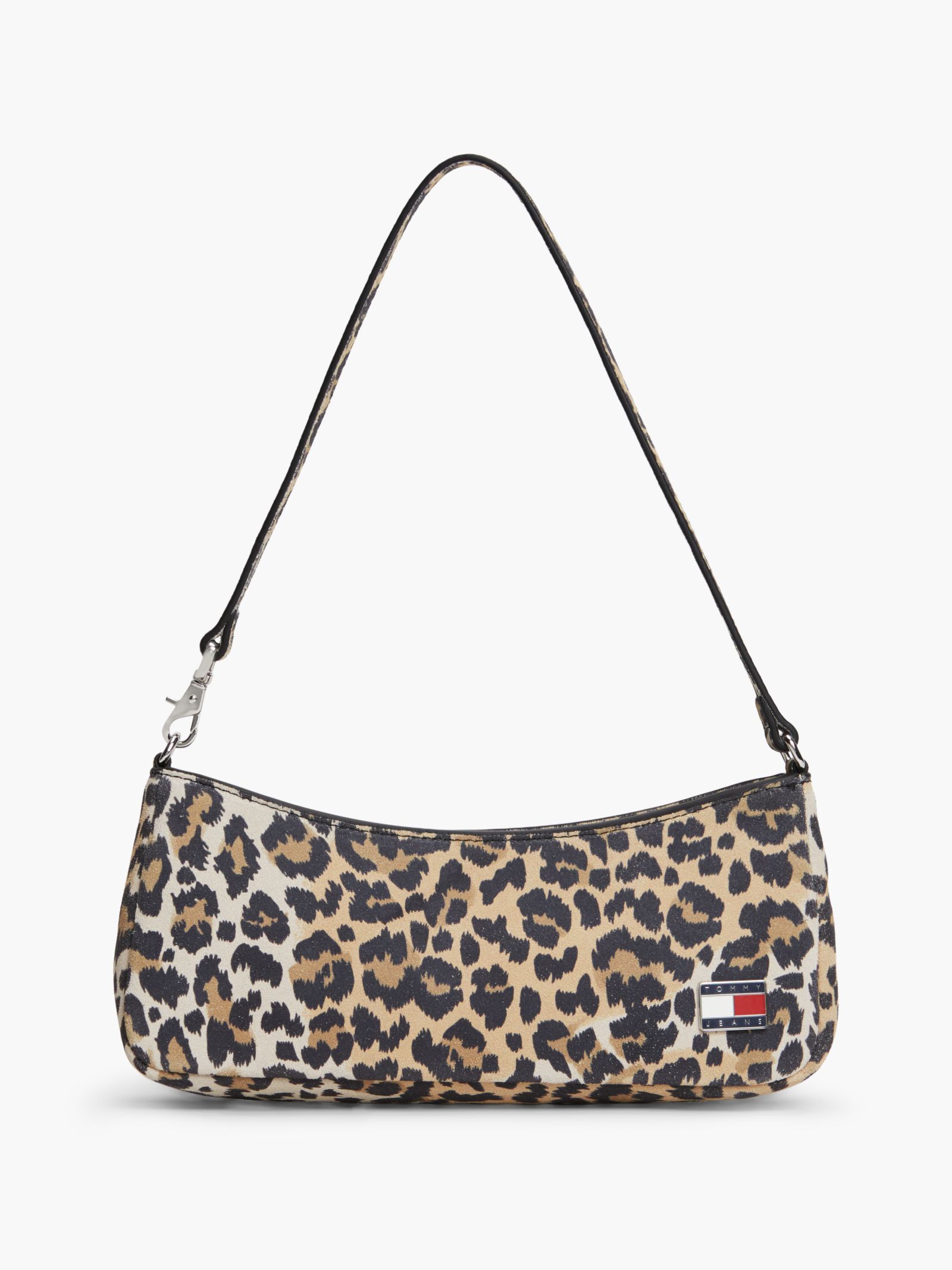 Tommy Jeans Suède schoudertas met luipaardprint