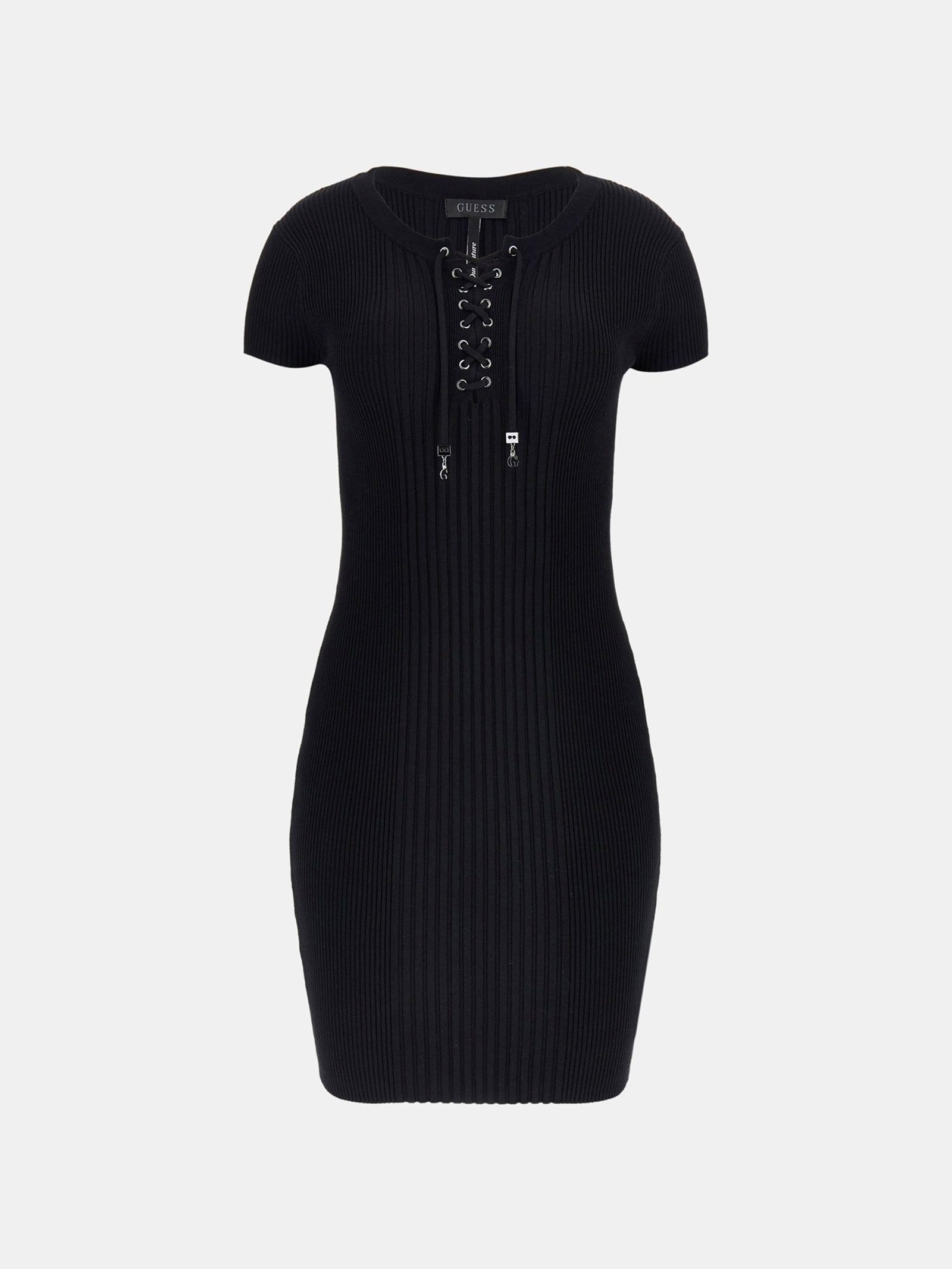 Guess Bodycon Mini-Jurk Van Gebreide Stof in zwart