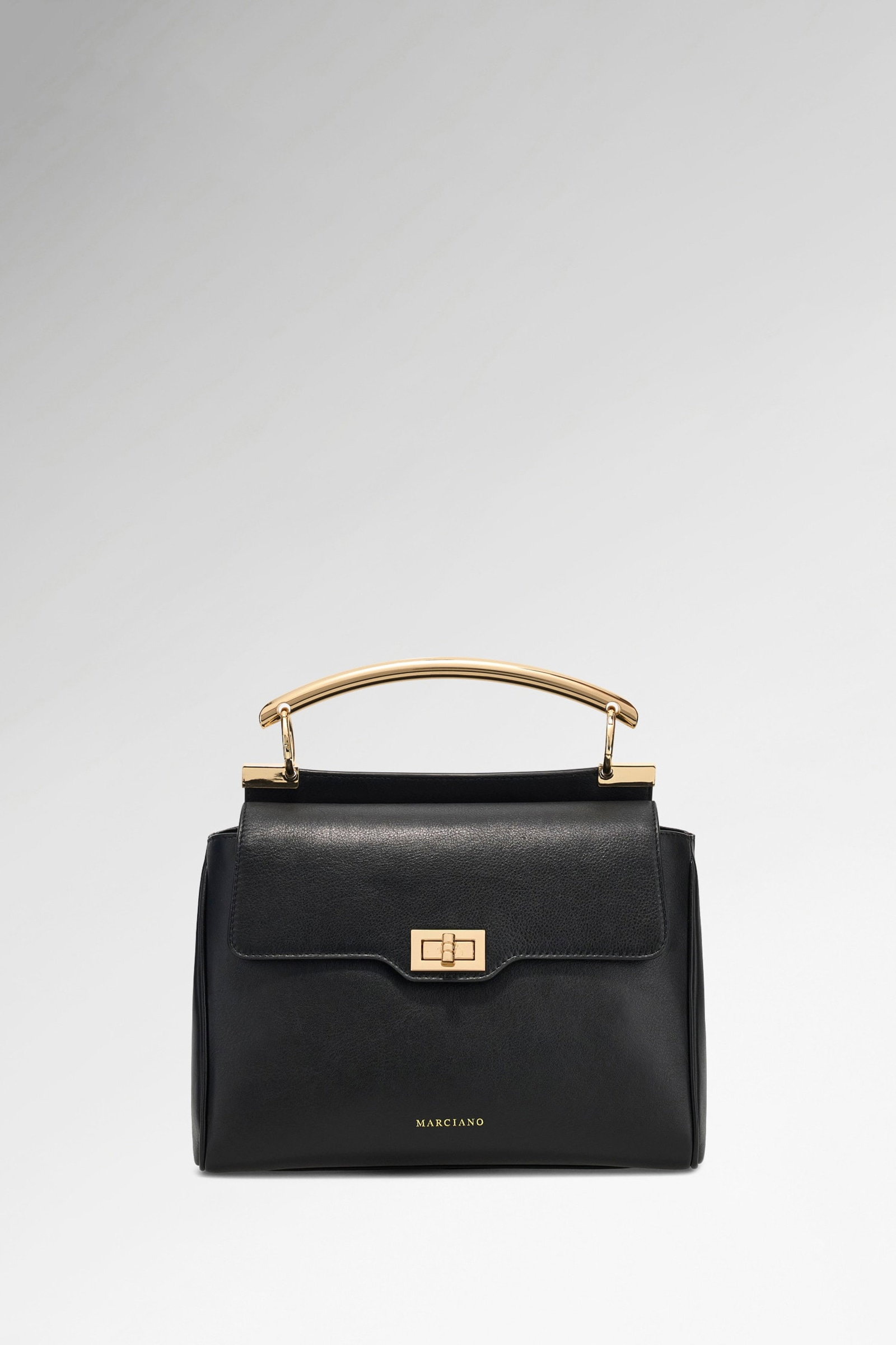 Guess Marciano Handtas Van Echt Leer in zwart