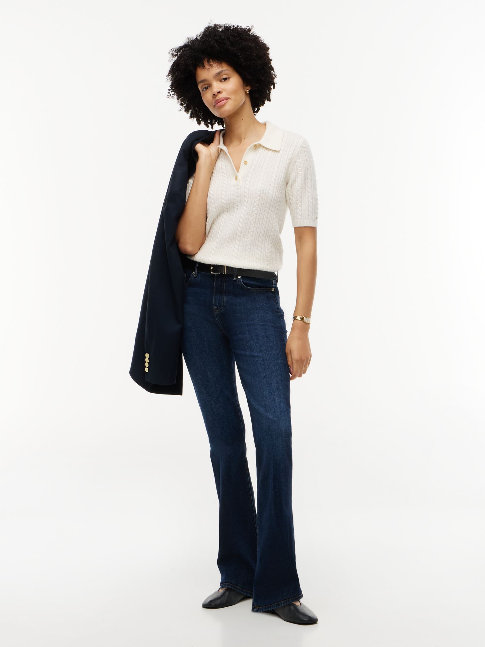 Tommy Hilfiger Medium Rise Bootcut Jeans in blauw