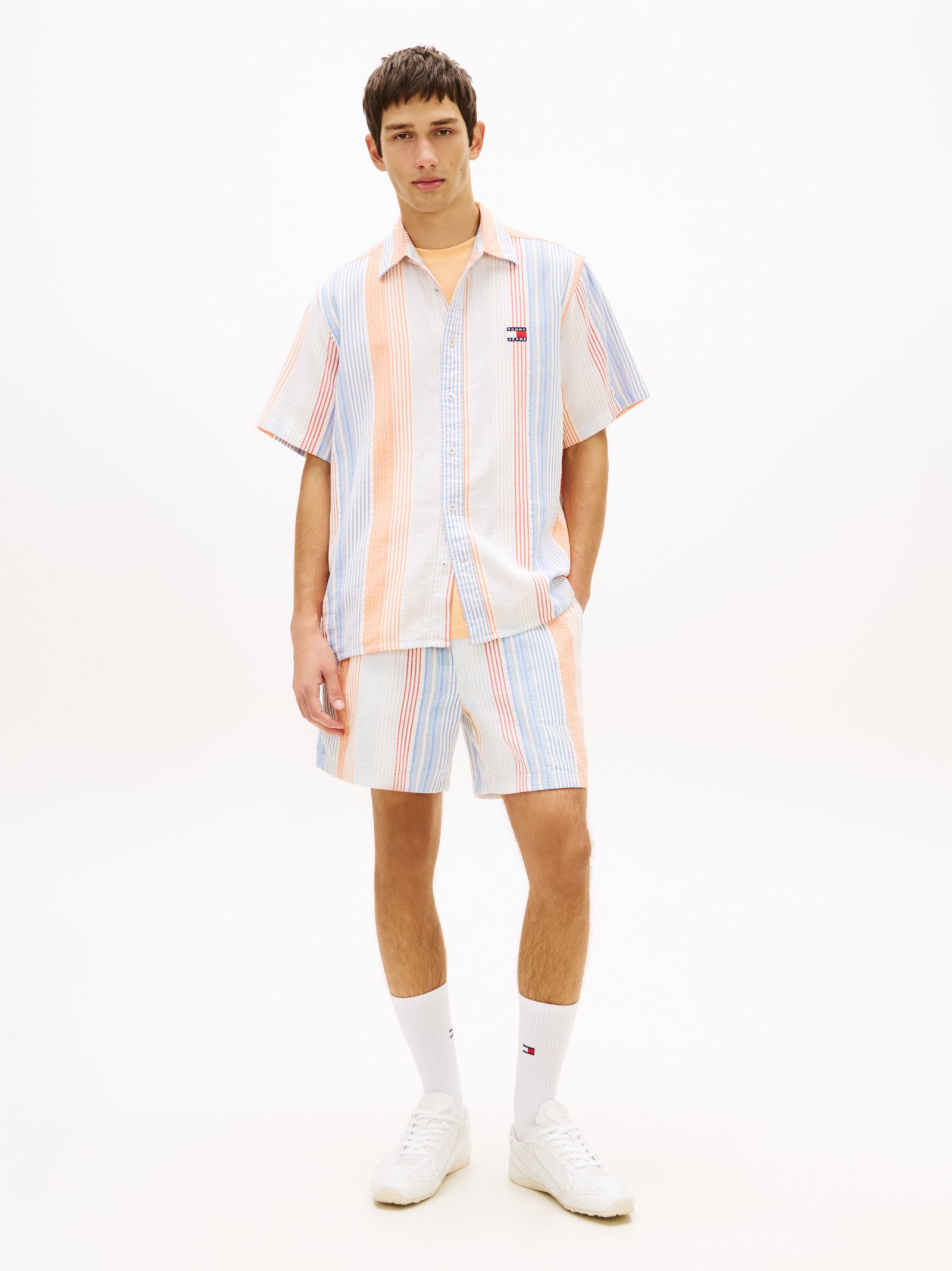 Tommy Jeans Relaxed short van dobby met strepen