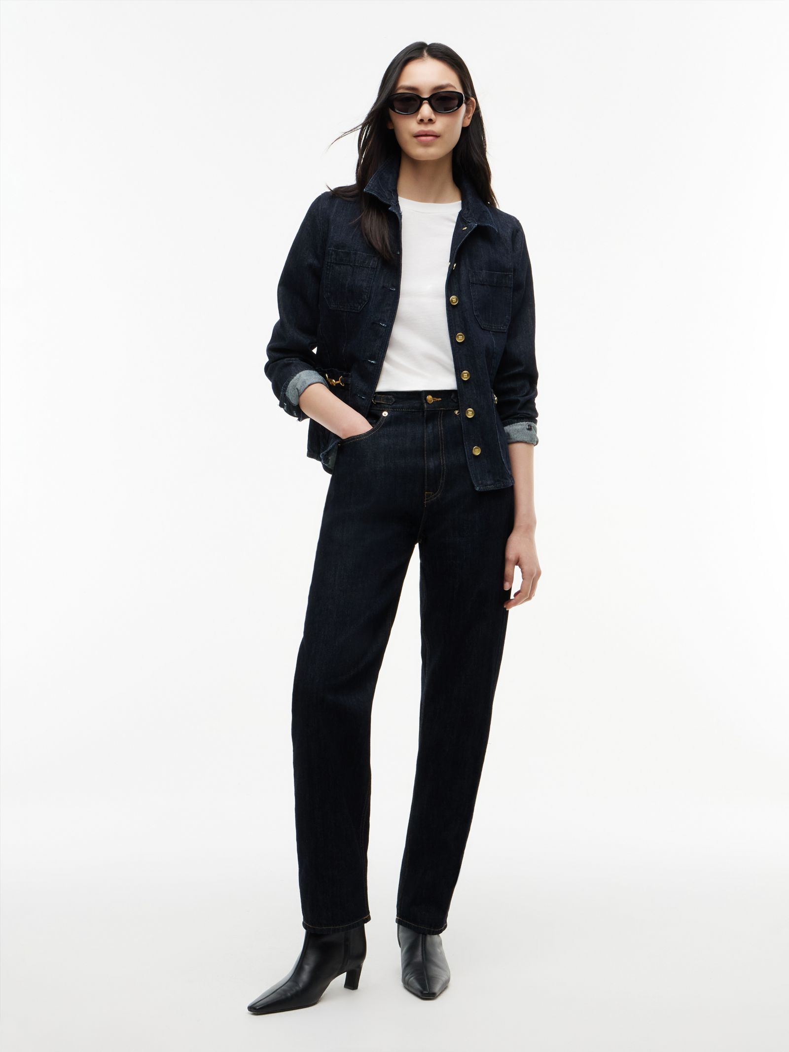 Tommy Hilfiger Jackie high rise enkellange tapered jeans in blauw