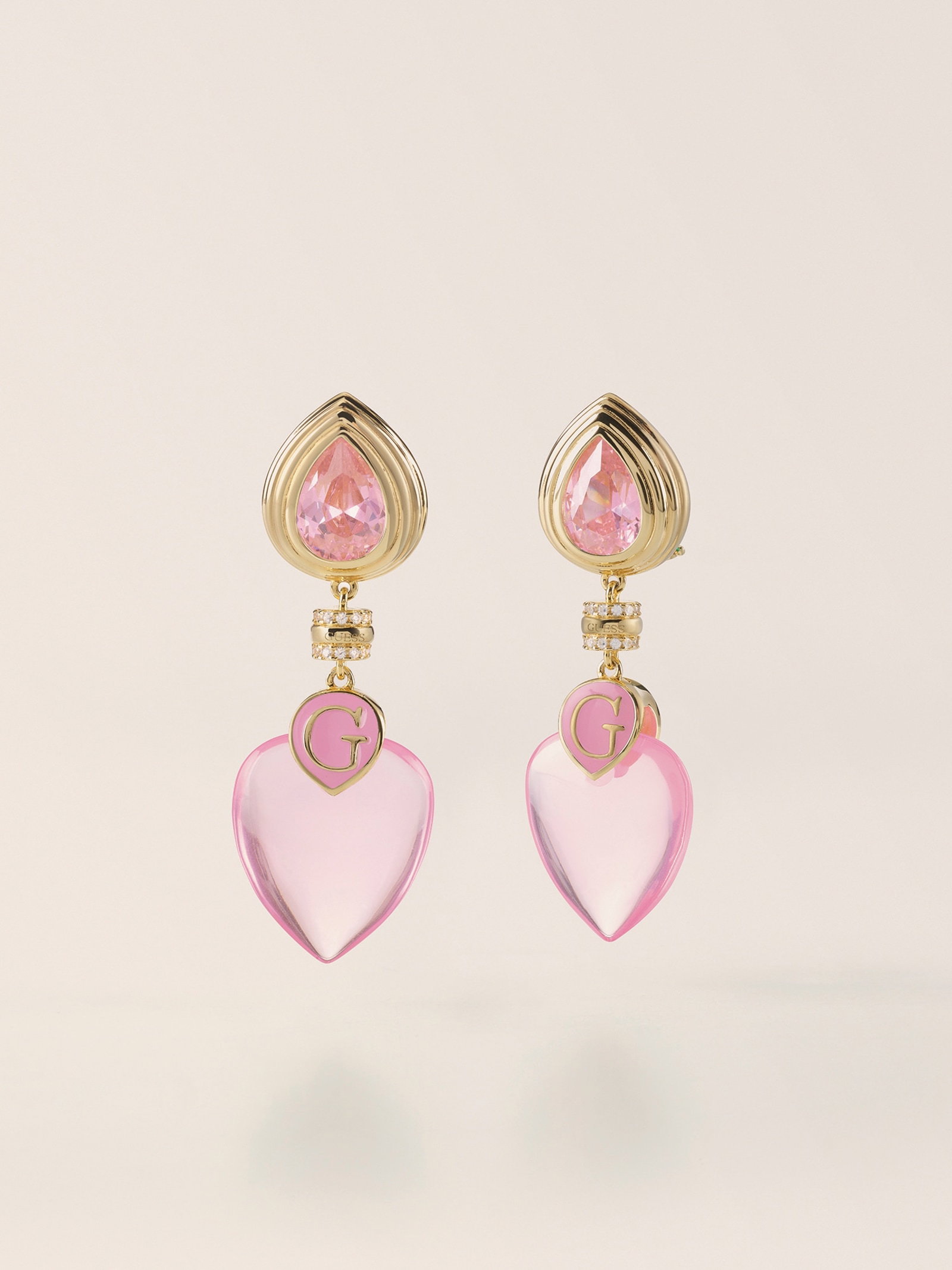 Guess Wild Orchid Oorhangers in goud