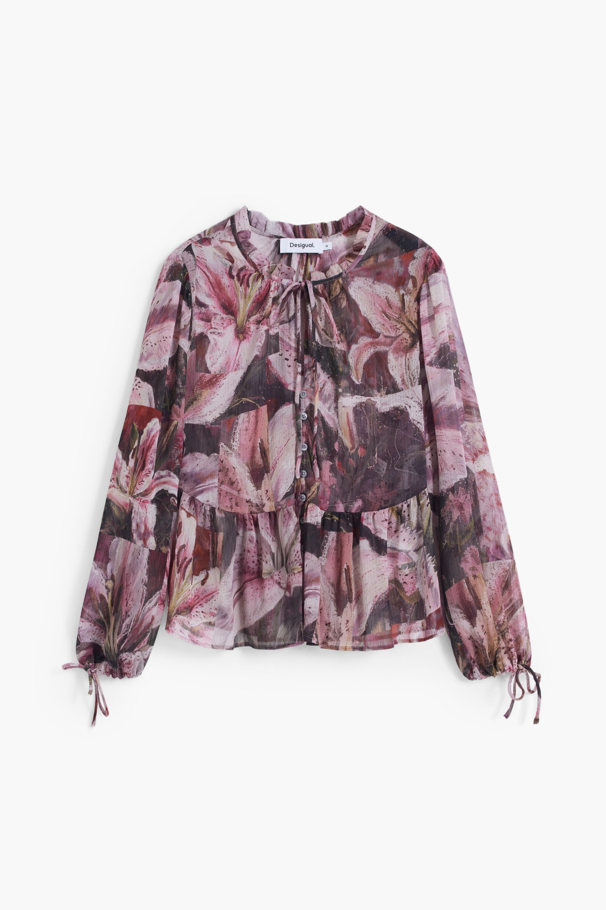 Desigual Luchtige blouse met lelies
