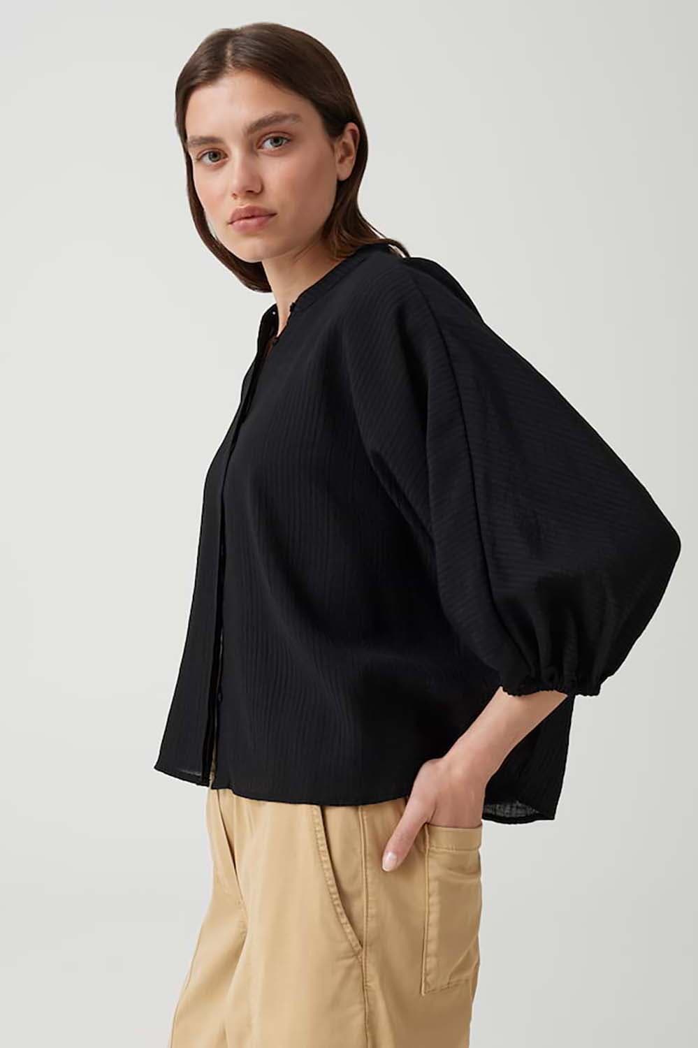 Opus Blouse Fylora Oversized Zwart dames
