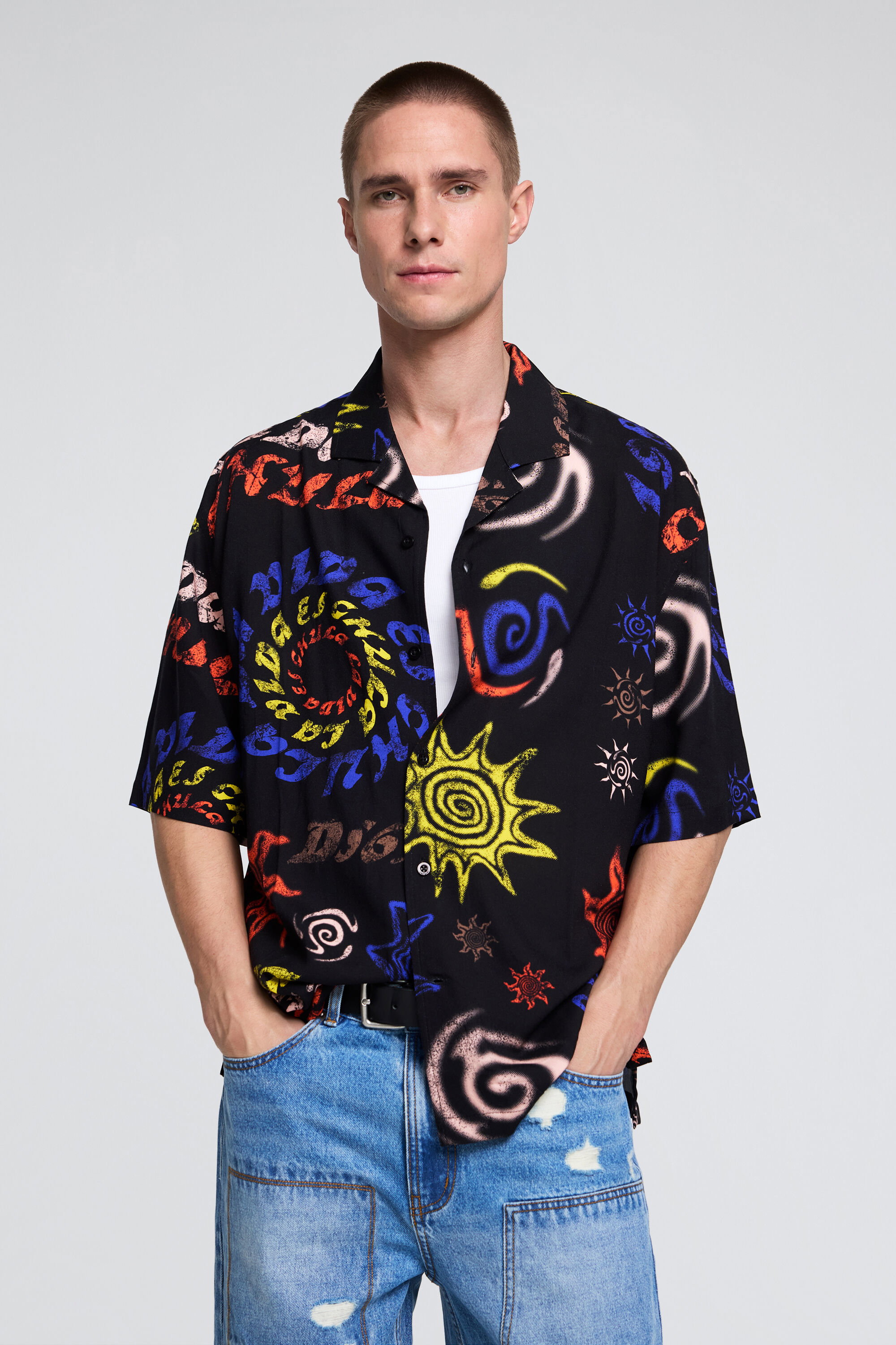 Desigual Tribaal bedrukte blouse