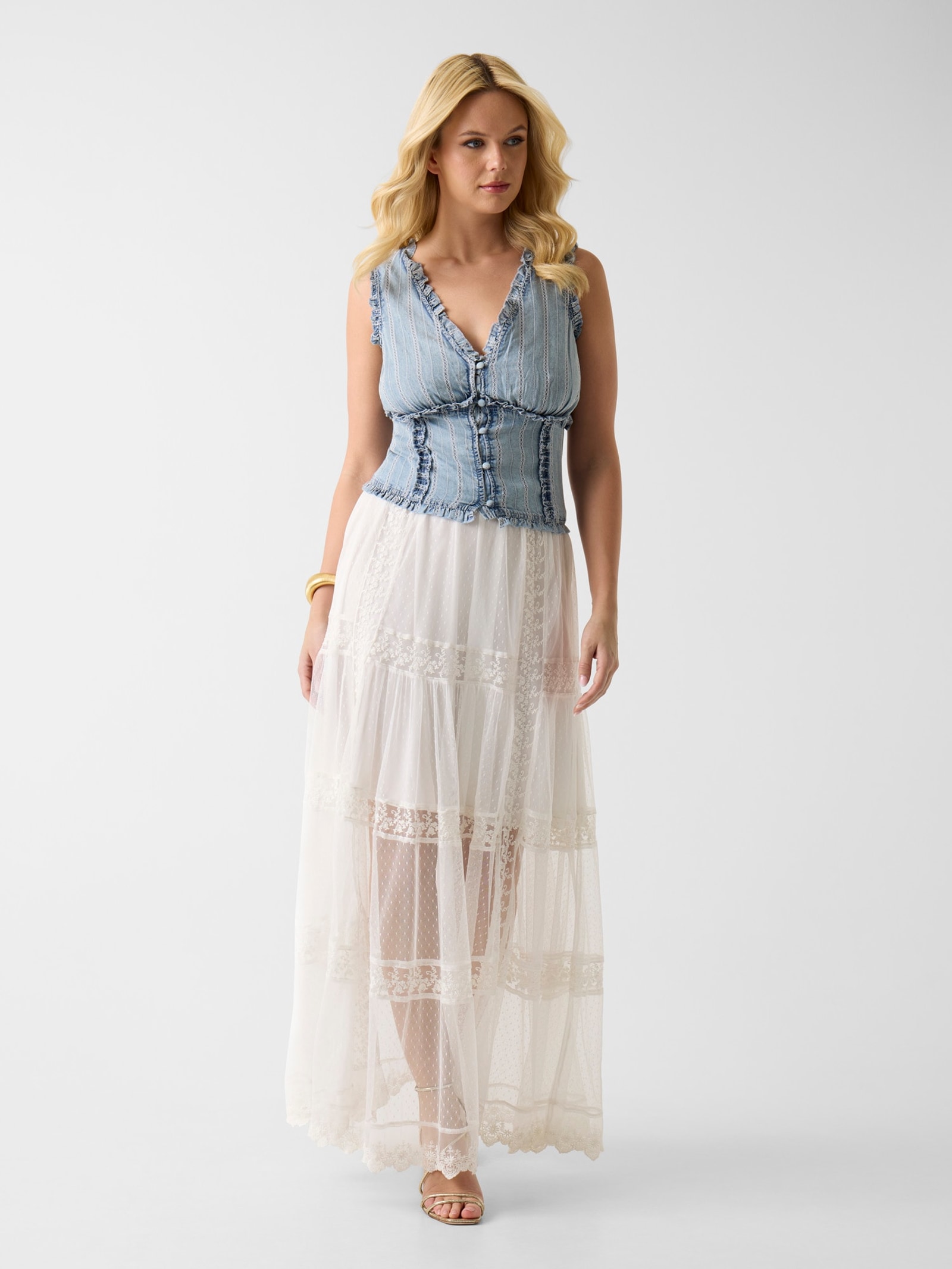 Guess Maxi Gehaakte Rok
