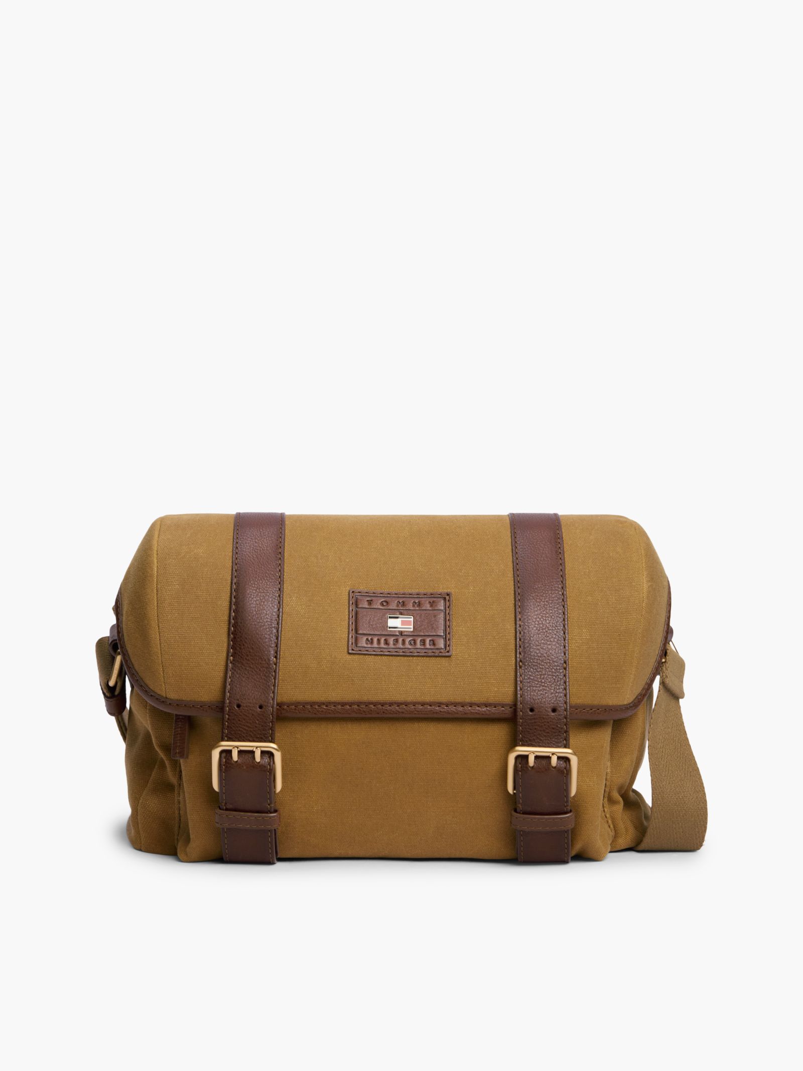 Tommy Hilfiger Crossbody messengertas van textiel met gesp en flap