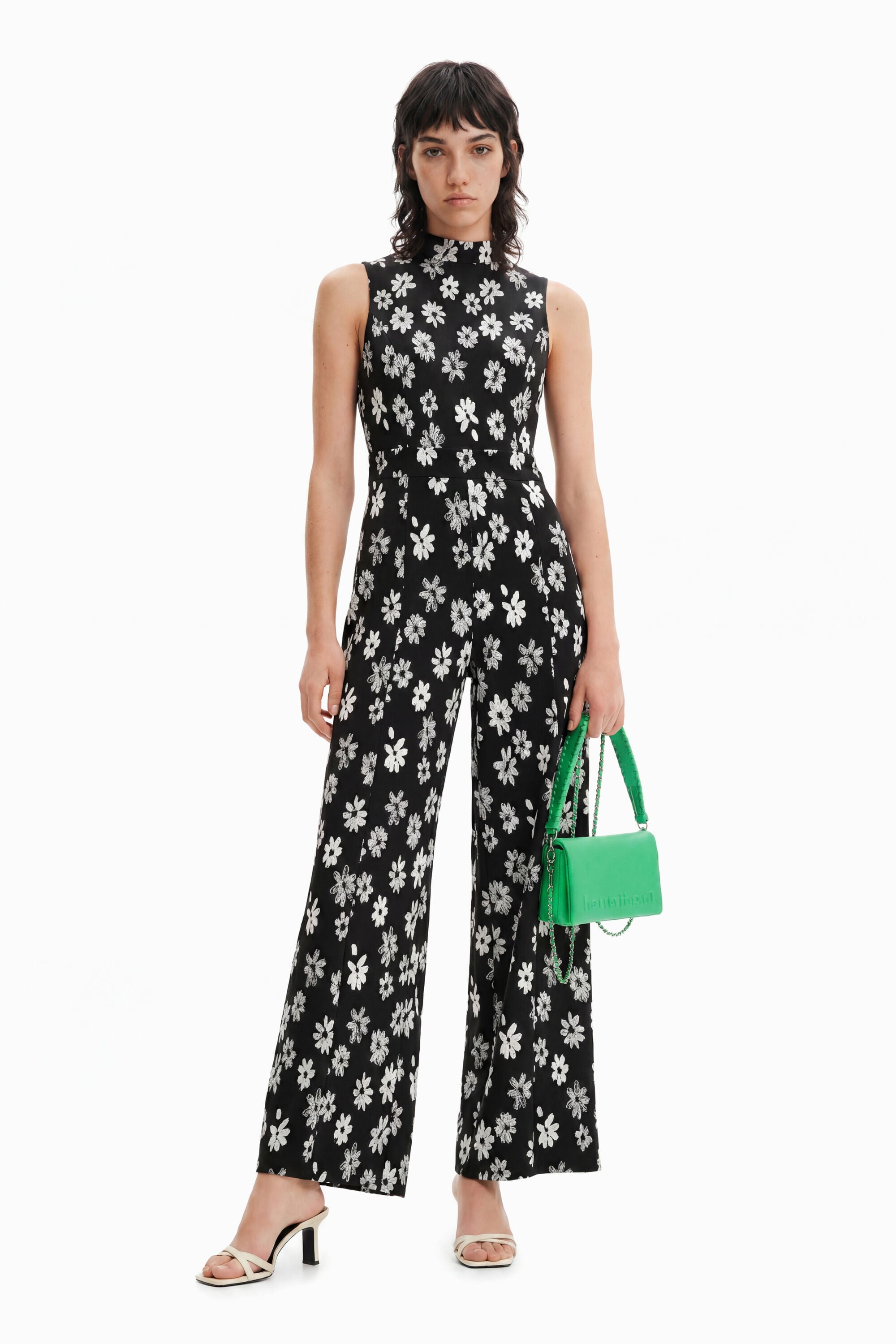 Desigual Jumpsuit met contrasterende bloemen