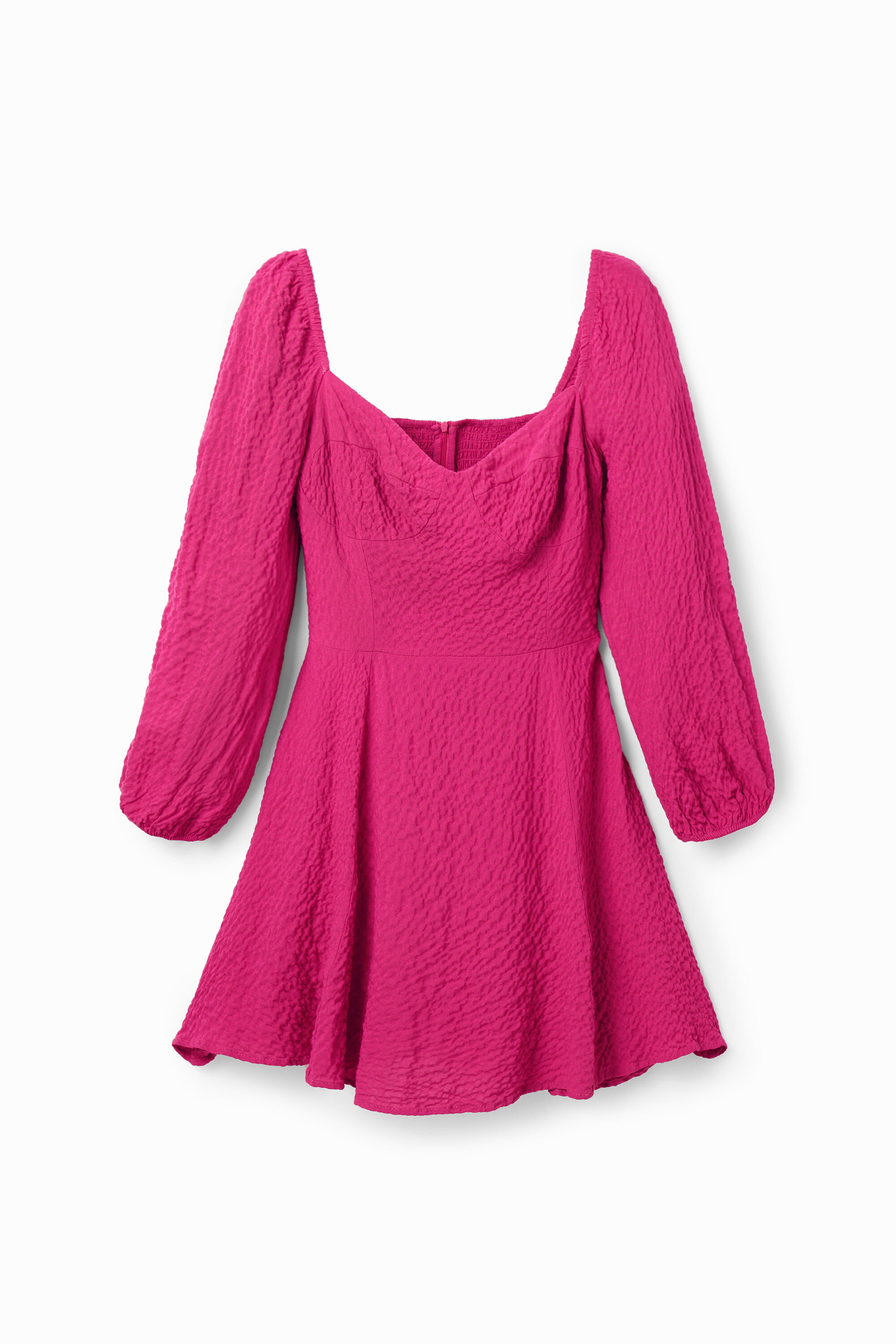 Desigual Kort wijd uitlopend slim fit jurkje in roze