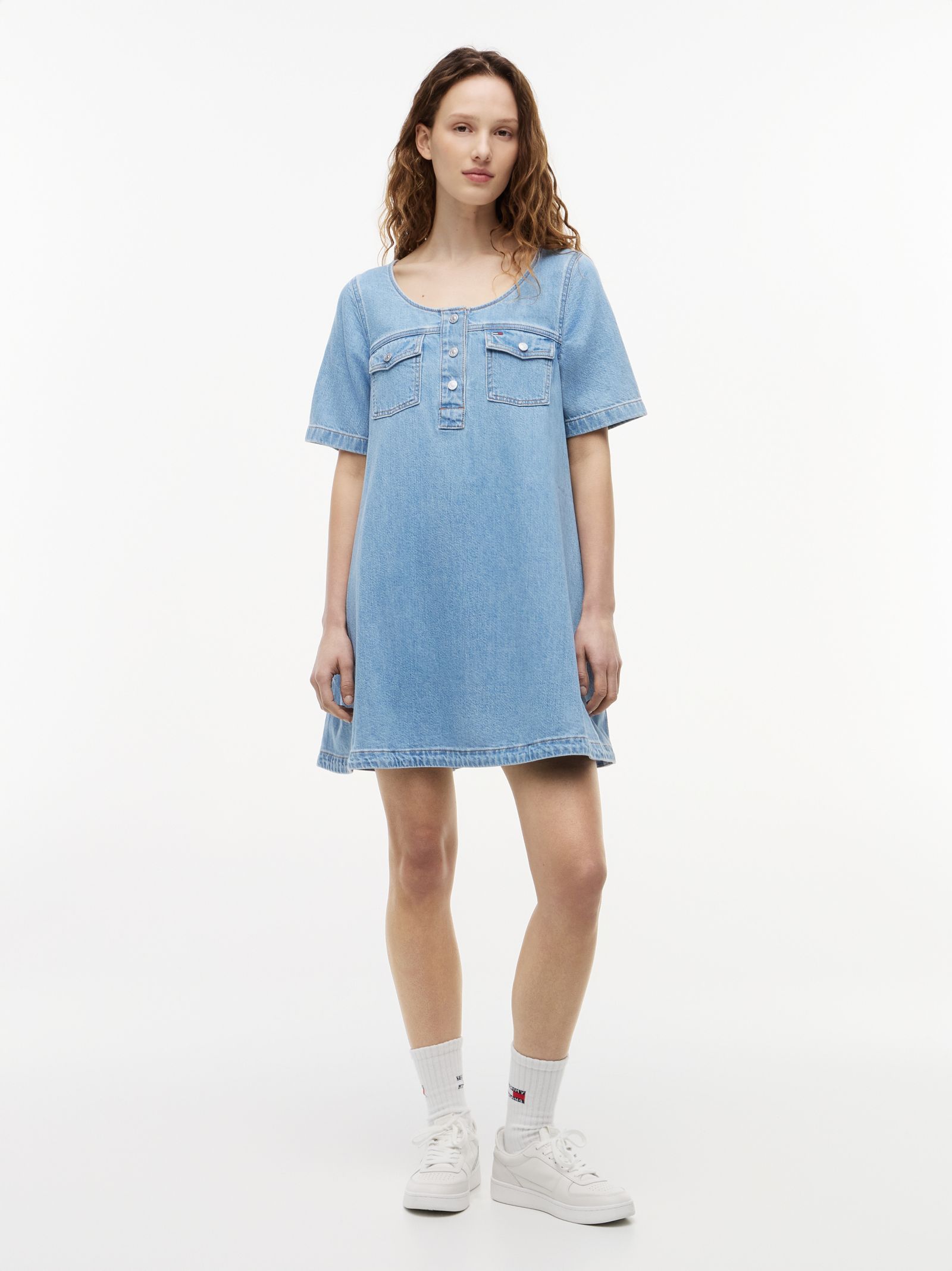 Tommy Jeans denim a line mini jurk