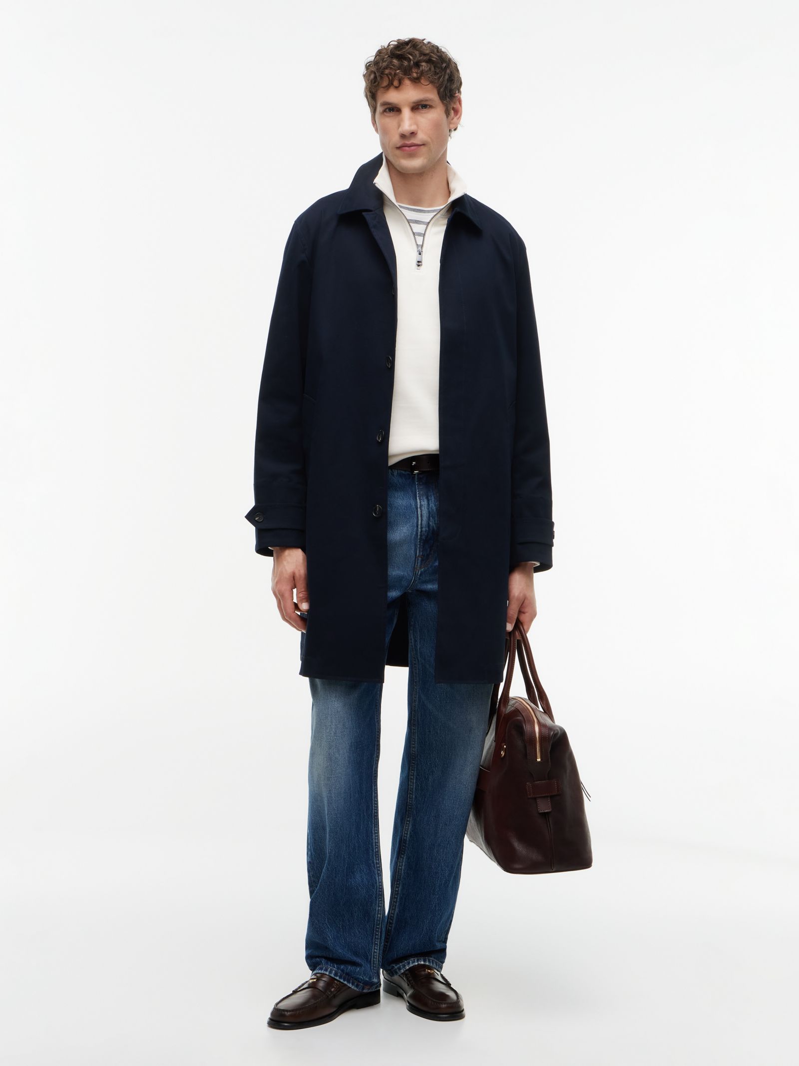 Tommy Hilfiger relaxed fit car coat van twill in marine