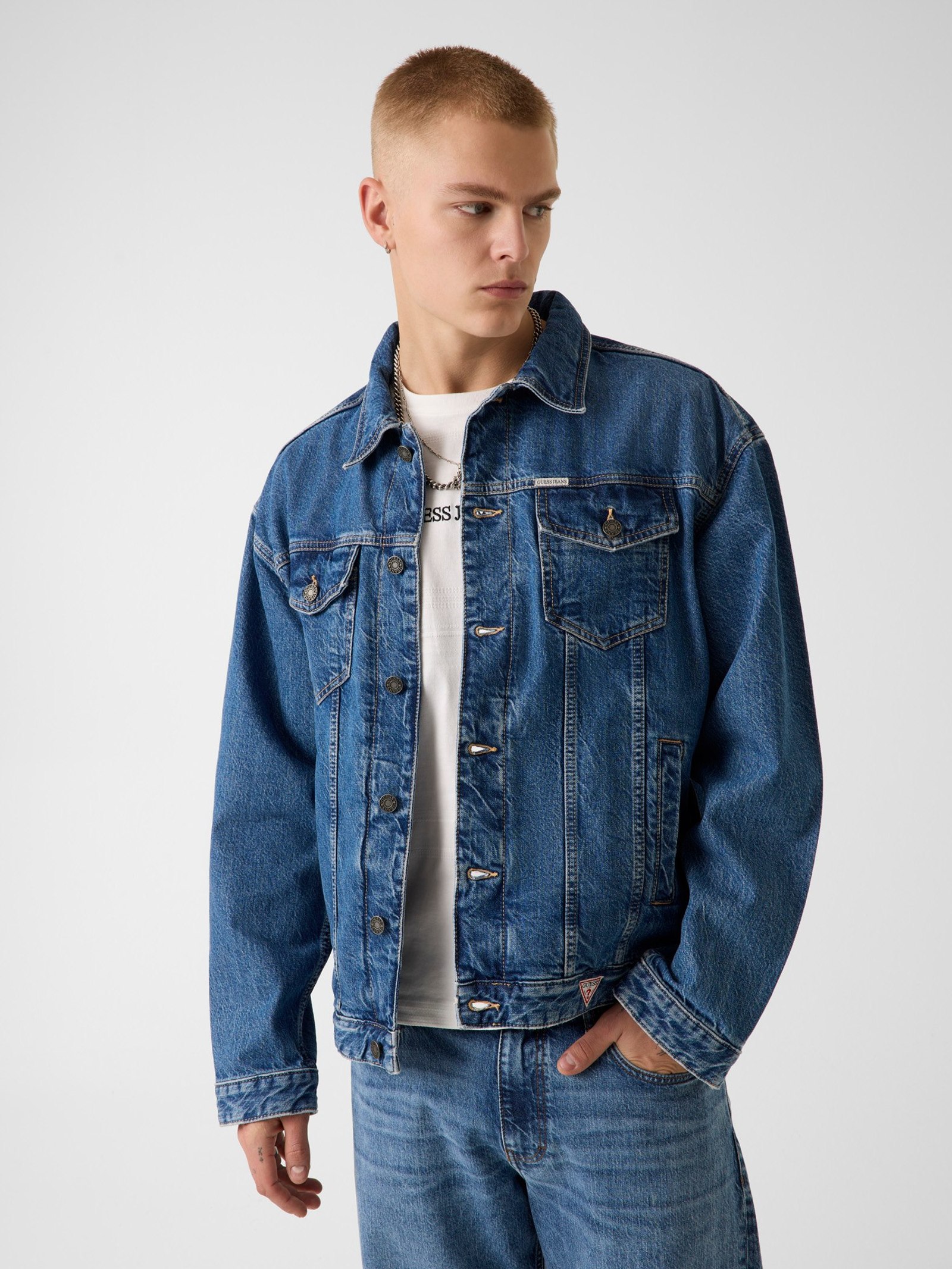 Guess Oversized Denim Truckerjasje for men
