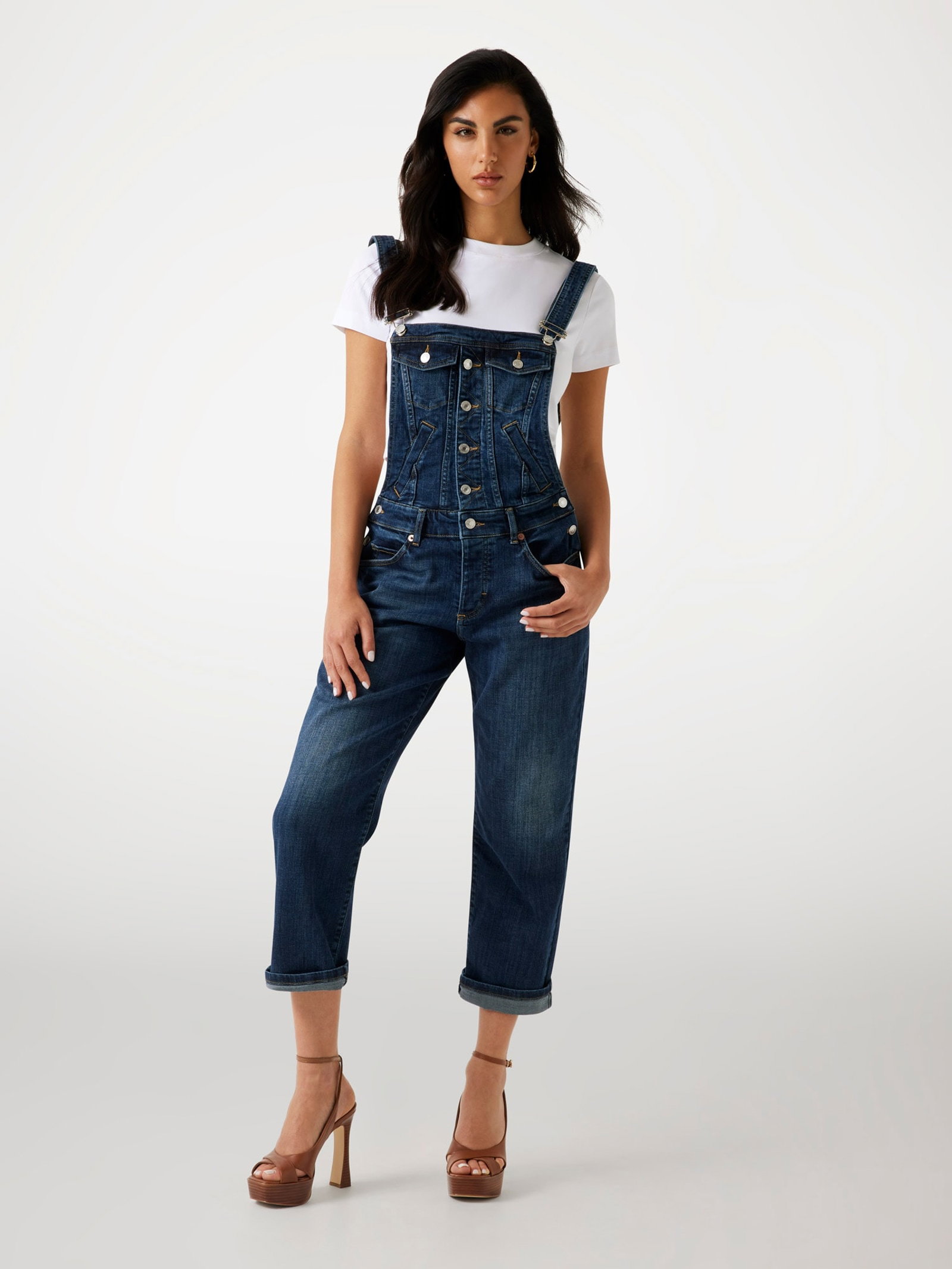 Guess Relaxed Fit Denim Jumpsuit