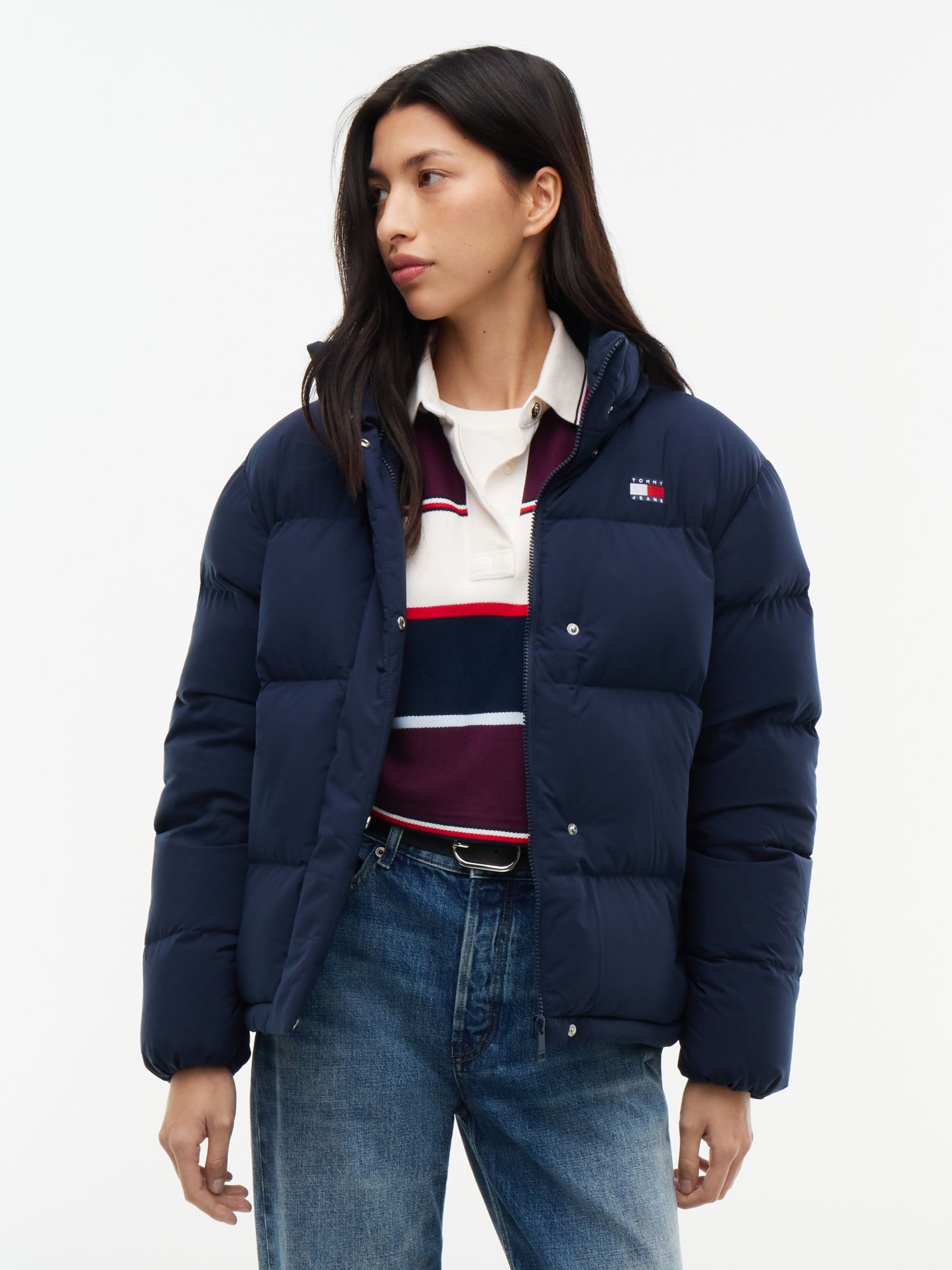 Tommy Jeans Relaxed Alaska Pufferjack met dons in marine