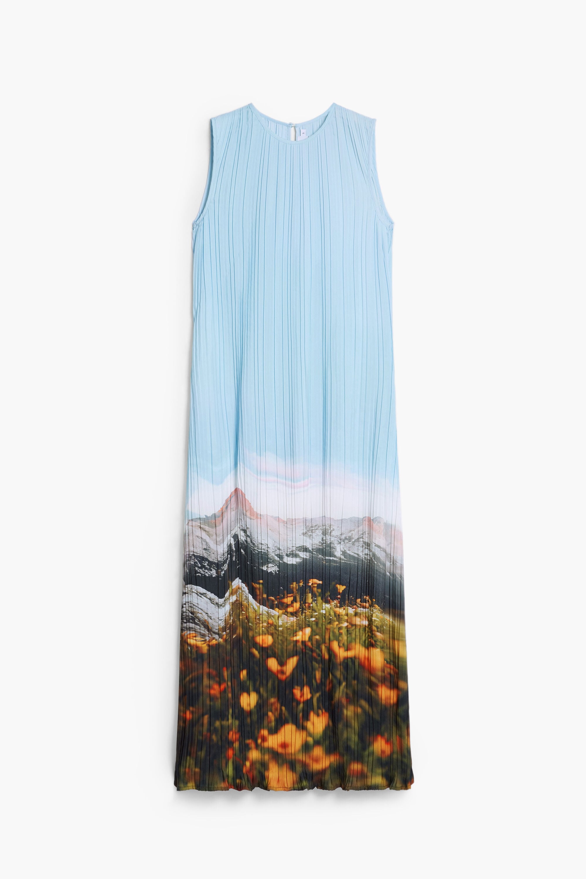 Desigual Geplooide jurk met landschapprint