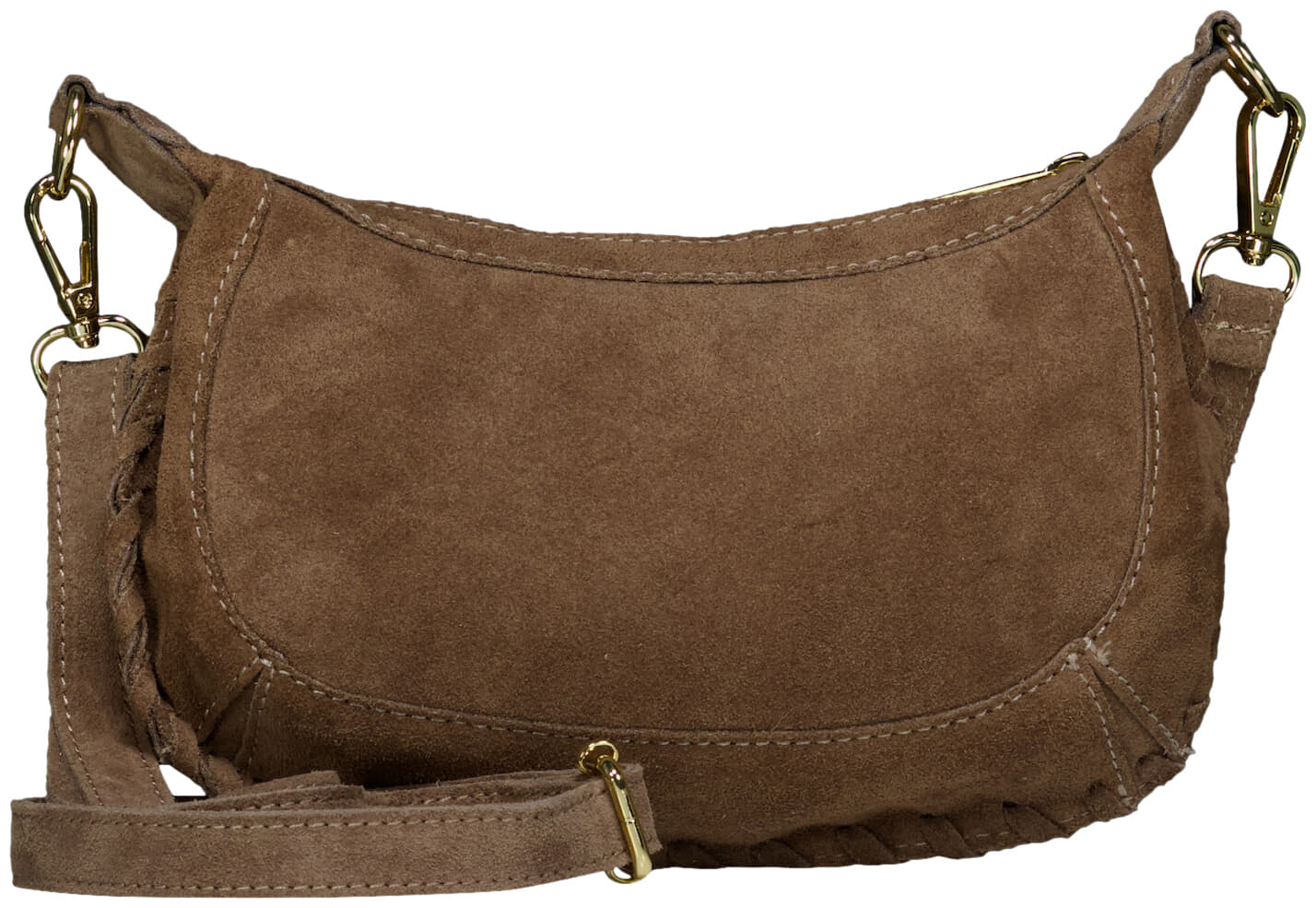 Bomont Tas Helin Suede Taupe dames