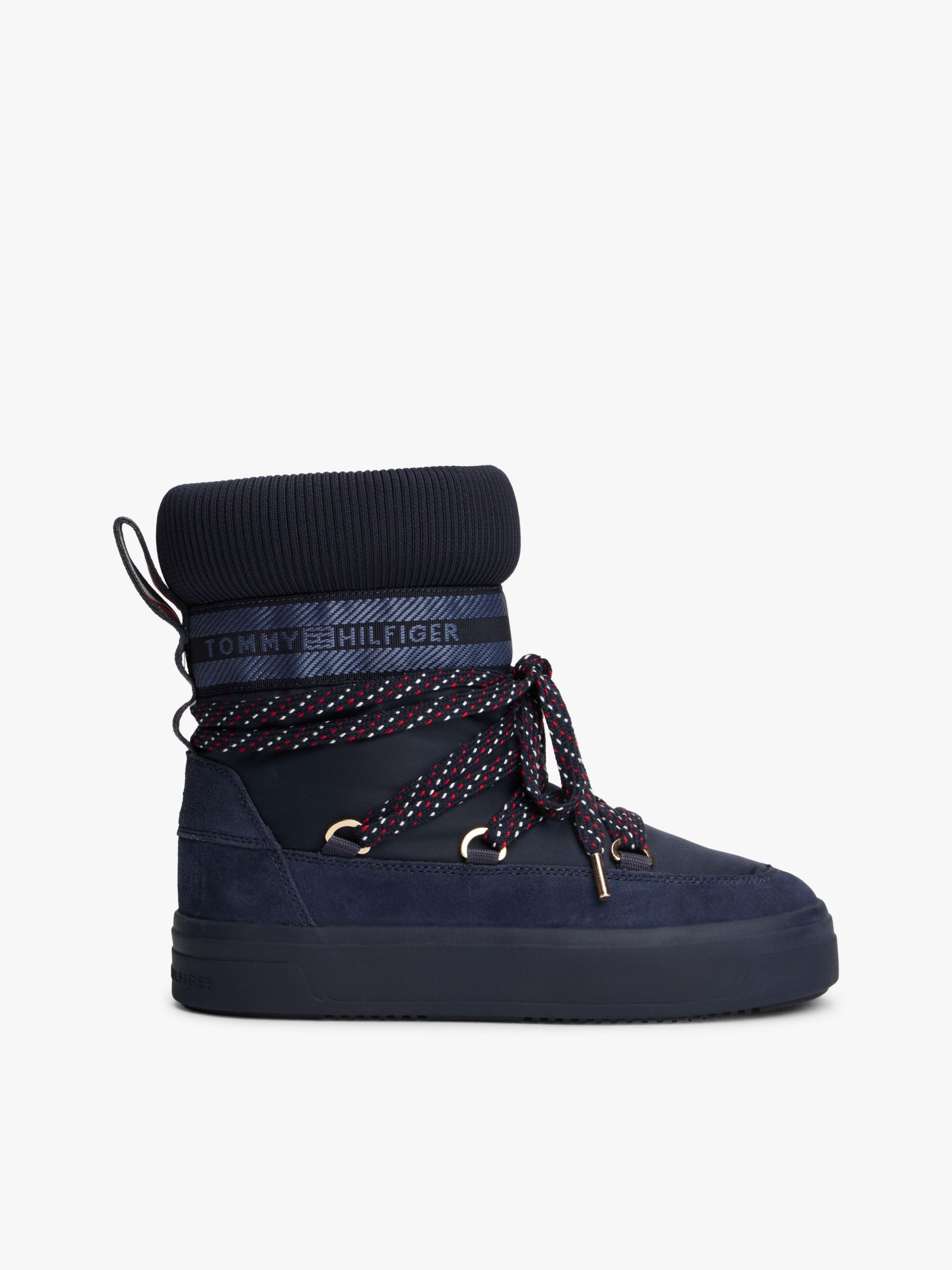 Tommy Hilfiger Snowboot met veters en warme voering
