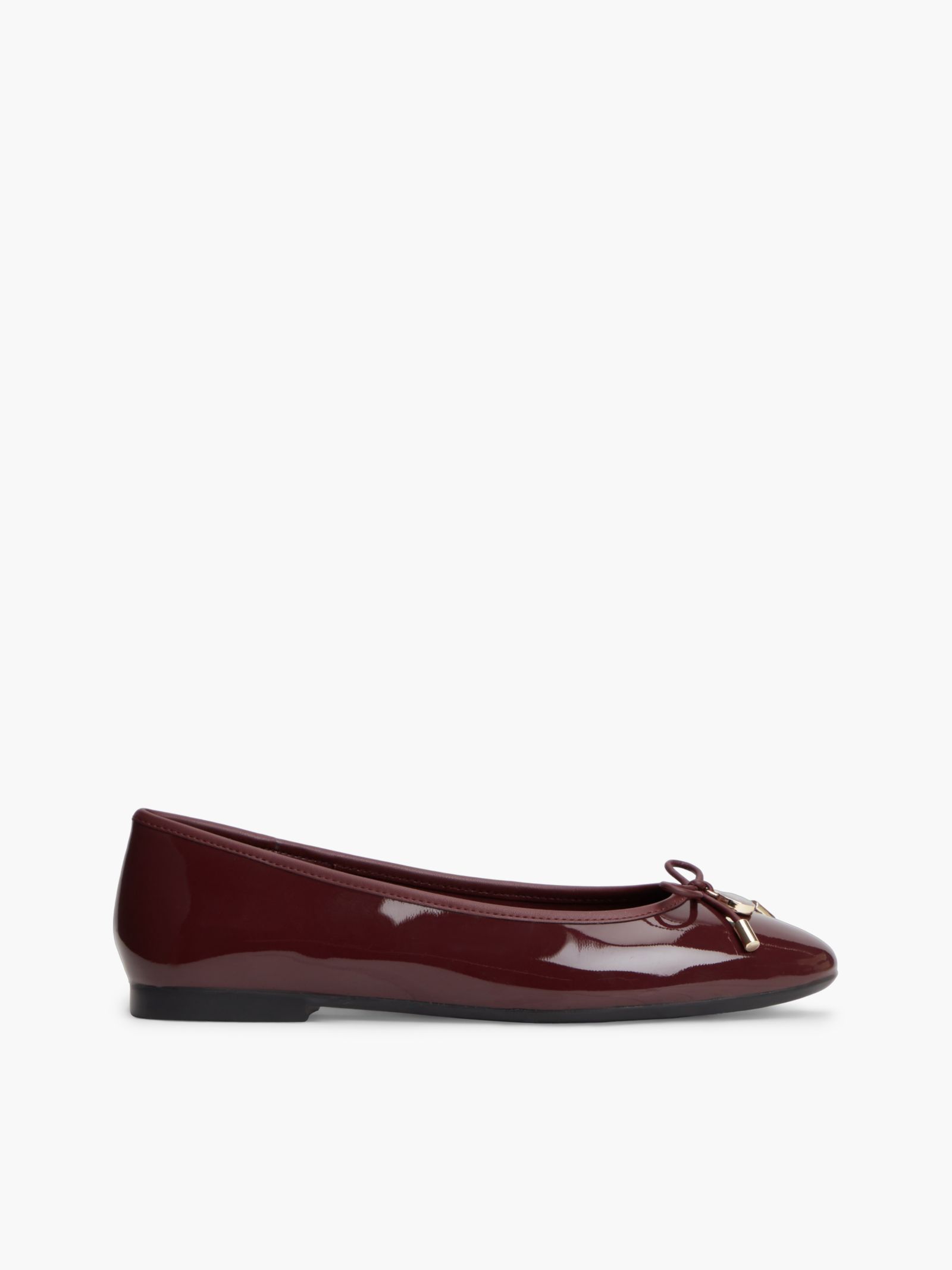 Tommy Hilfiger Ballerina van lakleer met slotbedel in rood