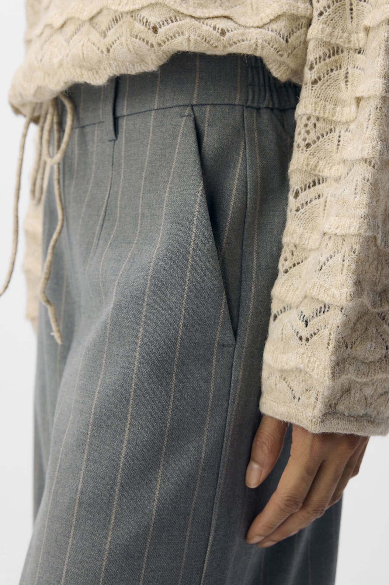 Object Pantalon Lisa Licht Grijs dames