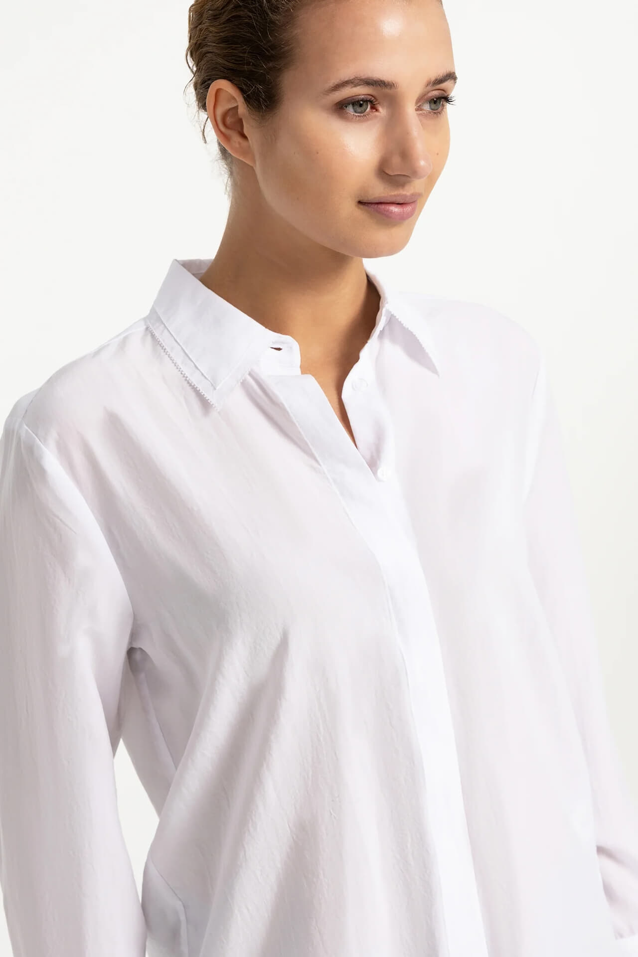 Yaya Blouse met kraagdetails Wit dames