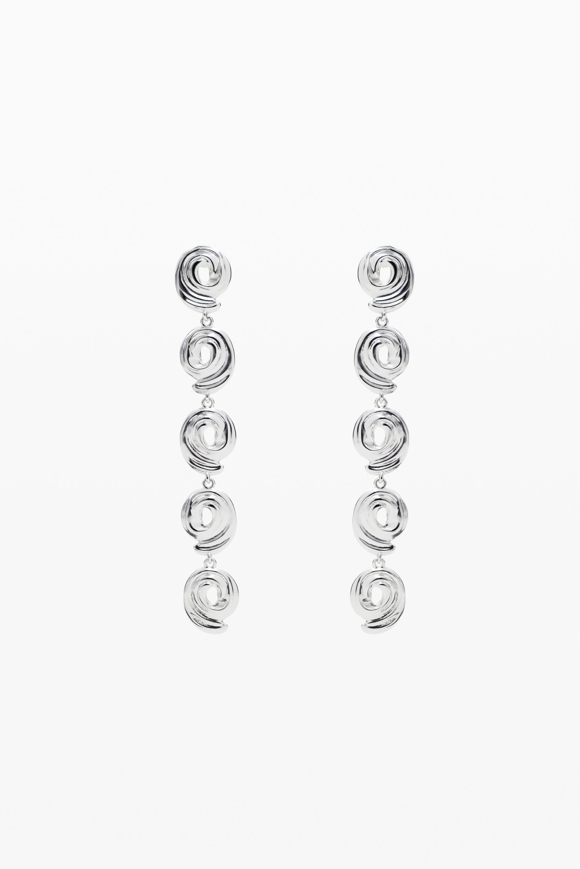 Desigual Waterval oorbellen spiralen zilverbad Zalio