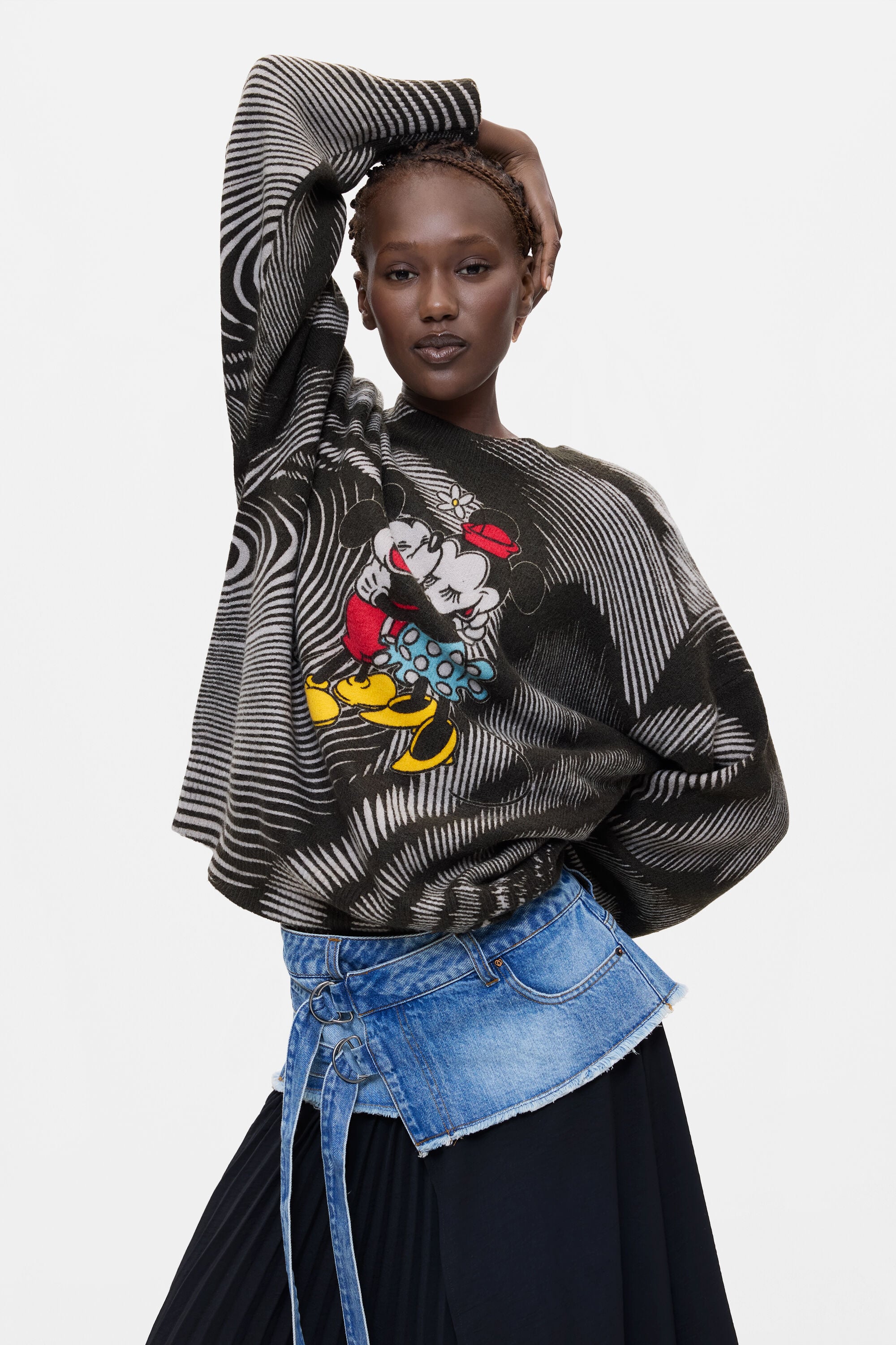 Desigual Mickey™-trui met print in zwart