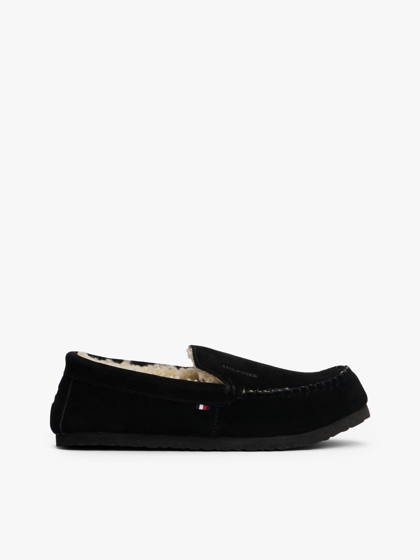 Tommy Hilfiger Suède pantoffel met warme voering