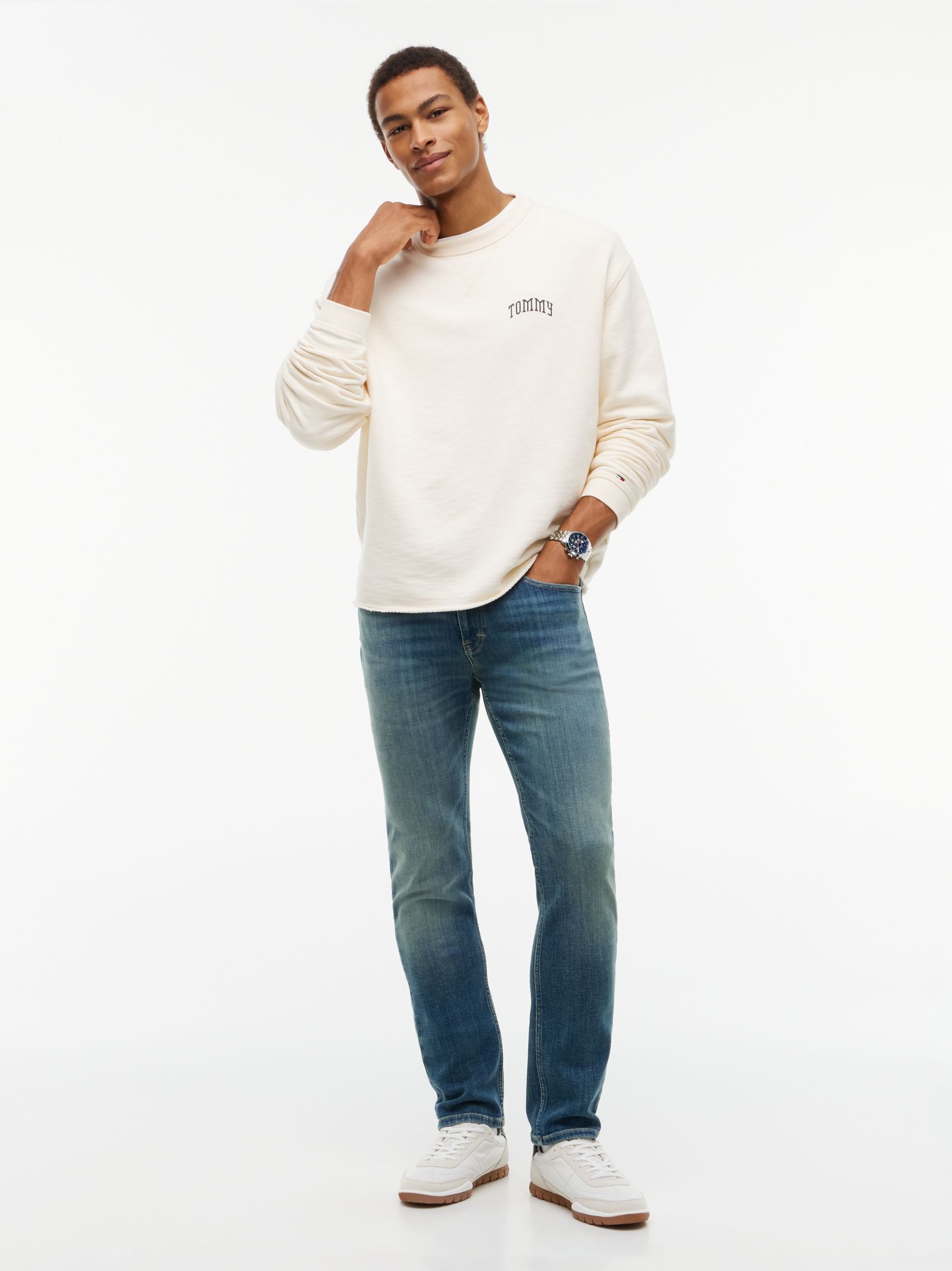Tommy Jeans Scanton Slim Jeans met Whiskers in blauw