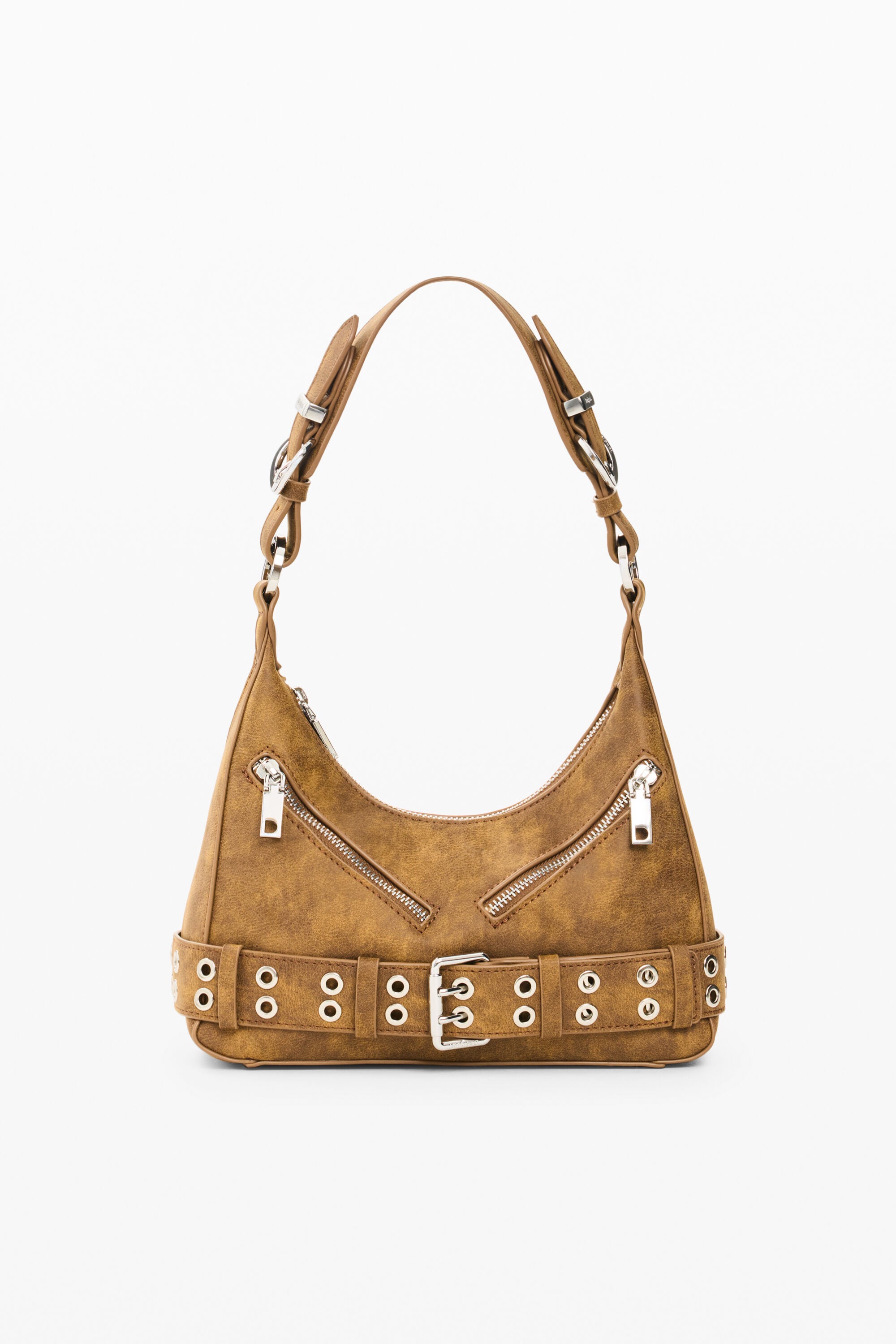 Desigual Middelgrote schoudertas in bruin