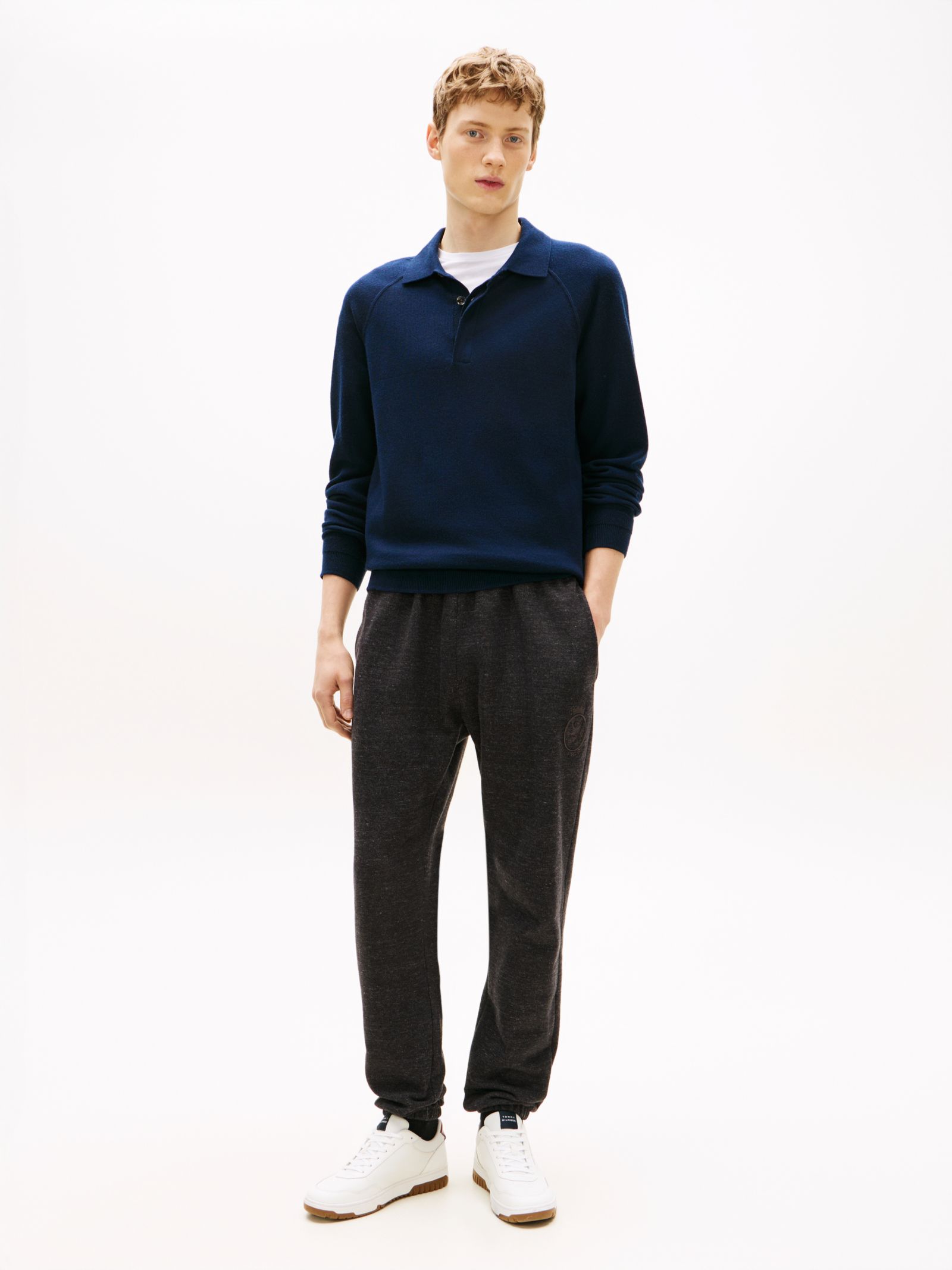 Tommy Hilfiger Relaxed fit jogger met Varsity embleem in grijs