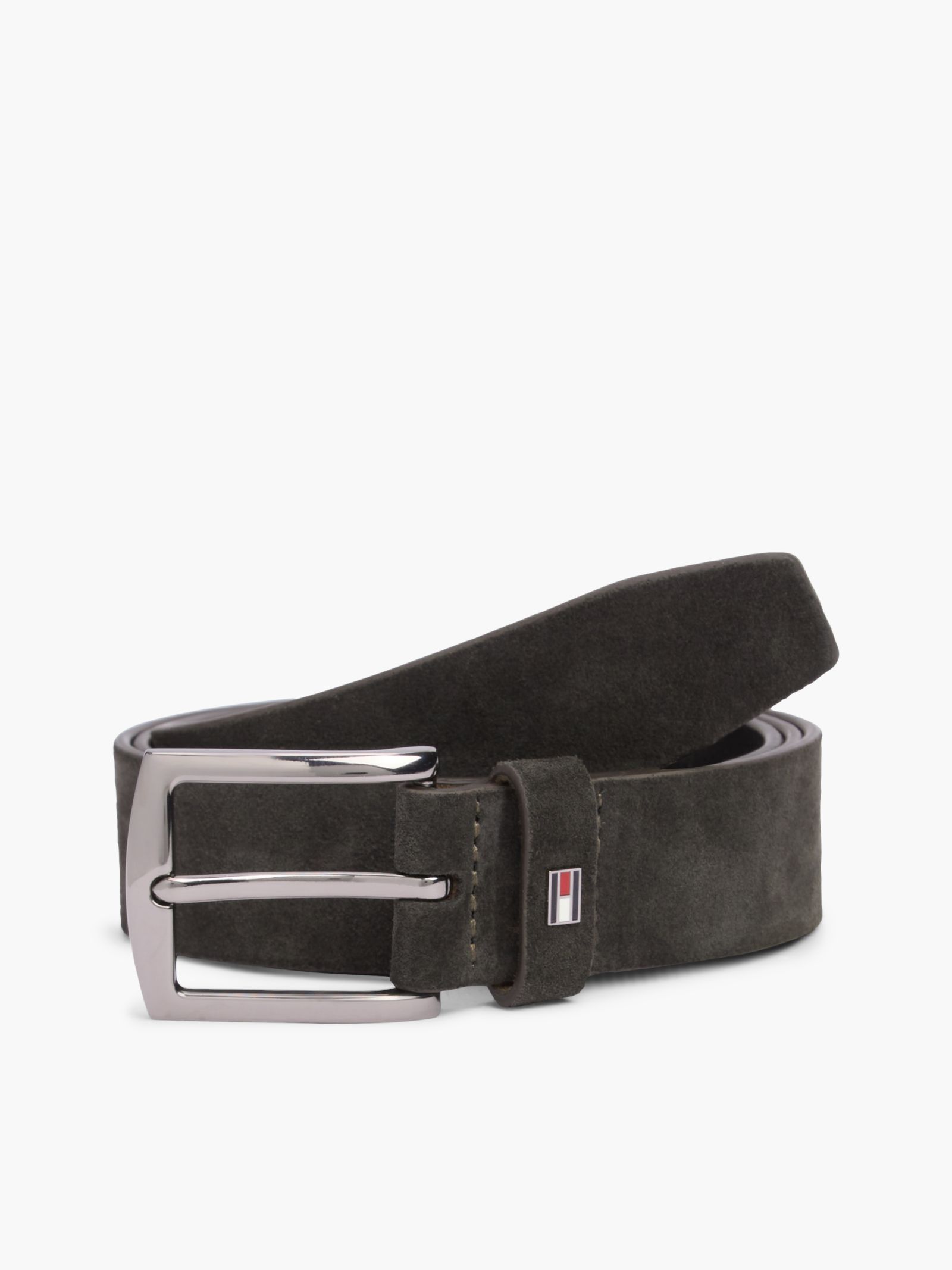 Tommy Hilfiger Denton suède riem met vierkante gesp