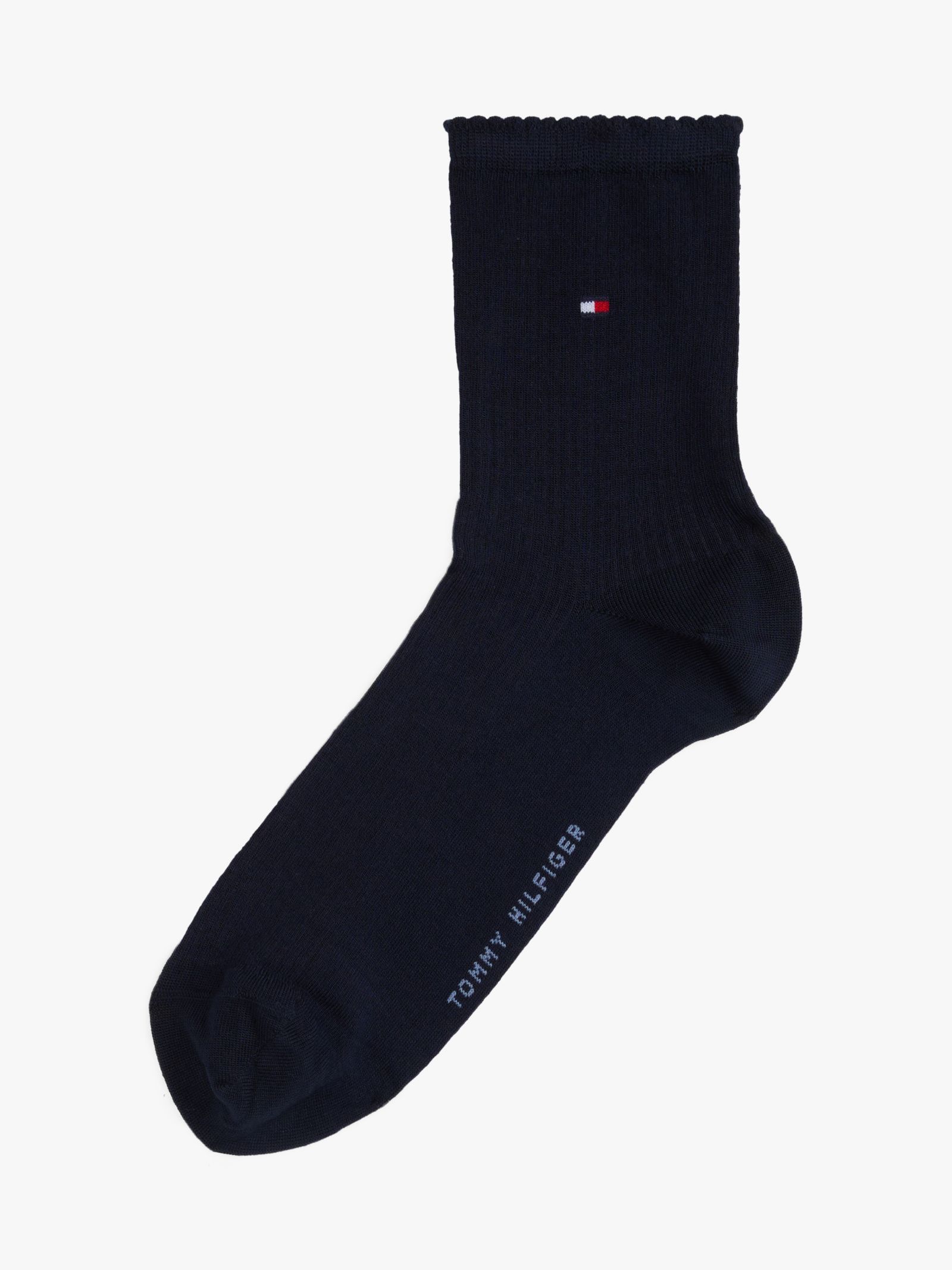 Tommy Hilfiger 1 paar geribde korte sokken in marine
