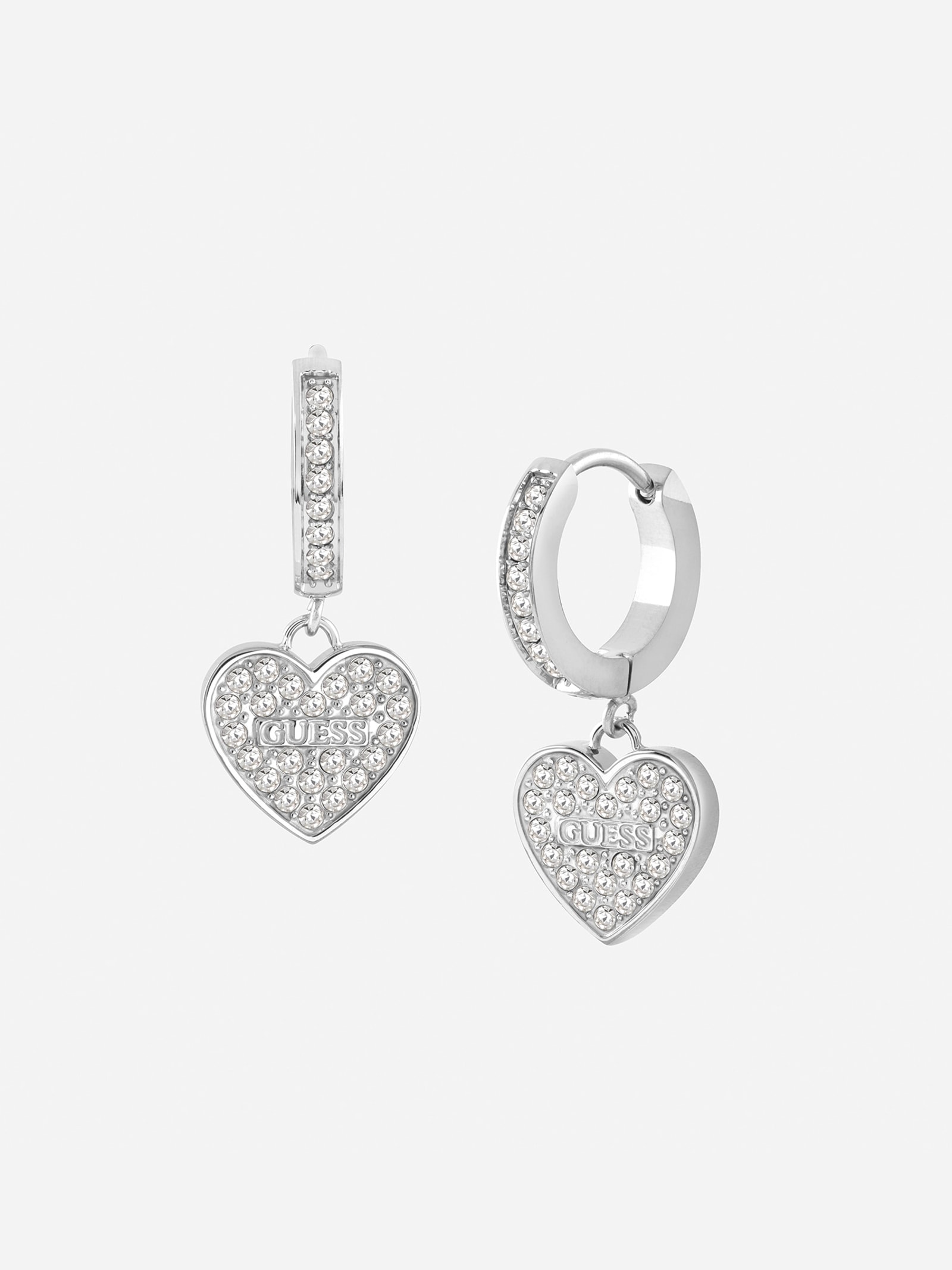 Guess Huggie Me Oorbellen in zilver