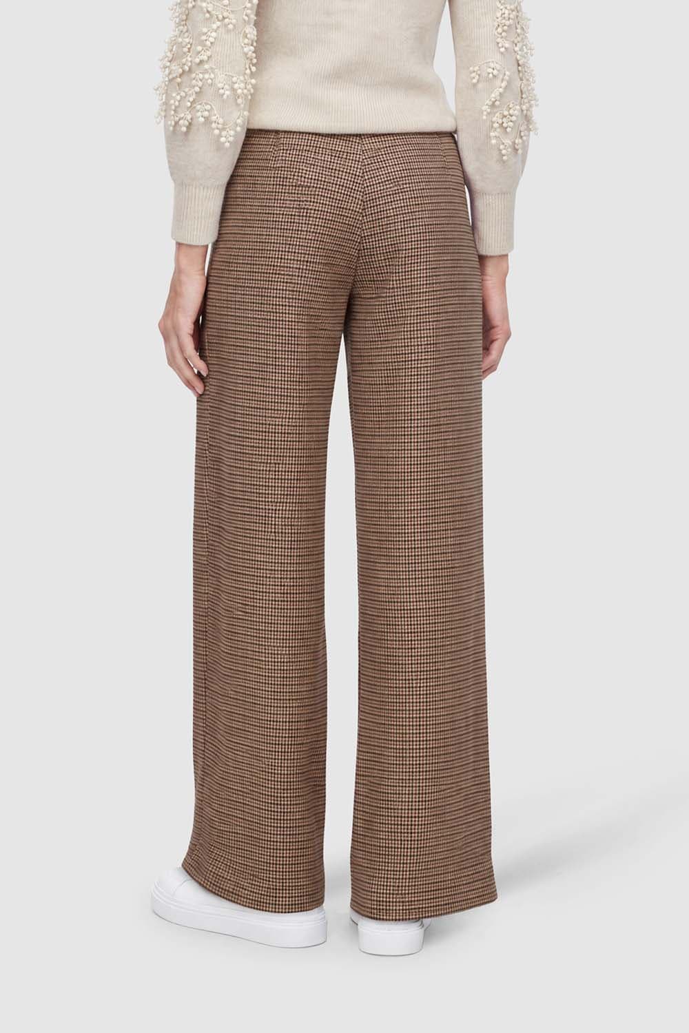 Vila Pantalon Chekka HW Wide Beige dames