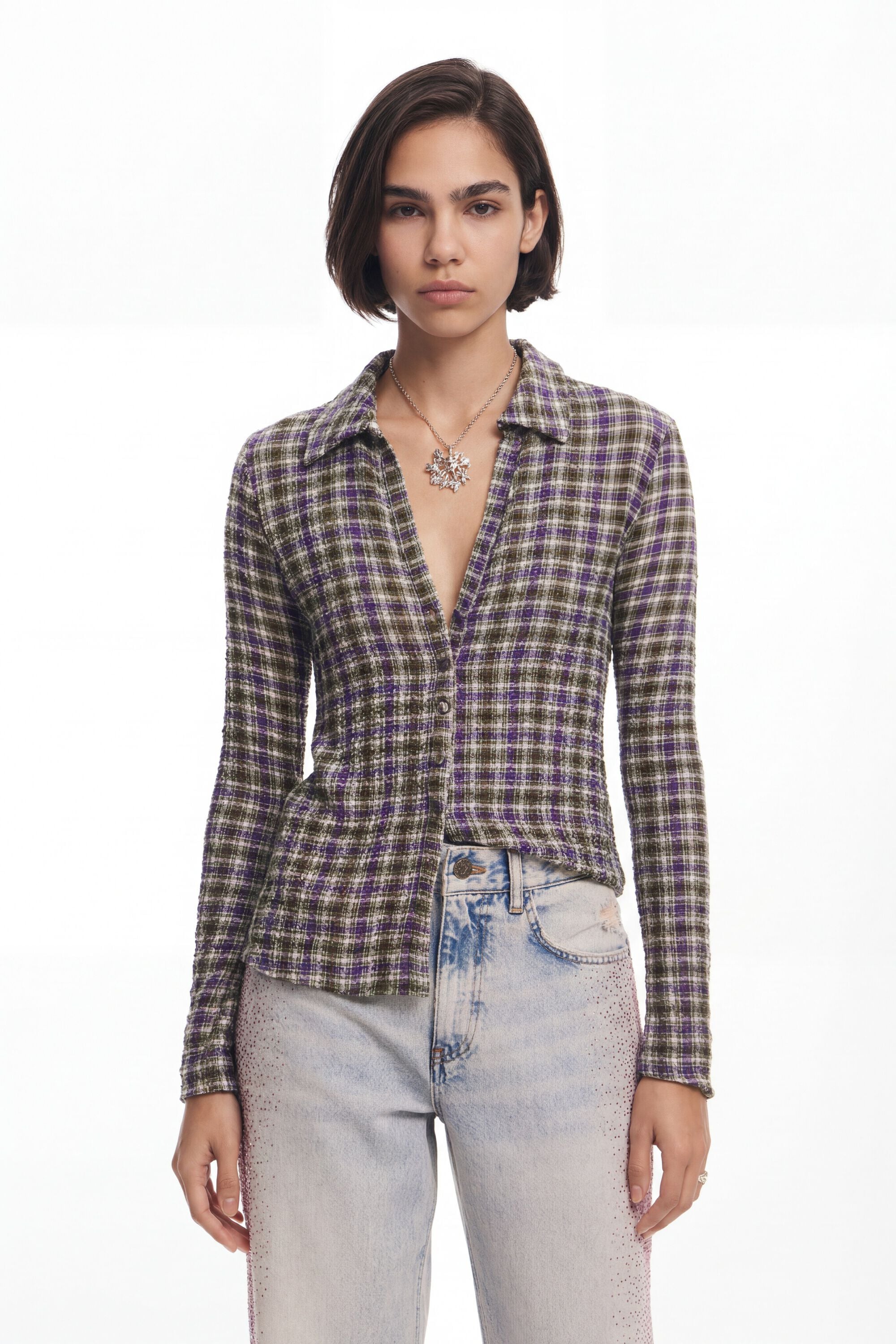 Desigual Geruit overhemd for women