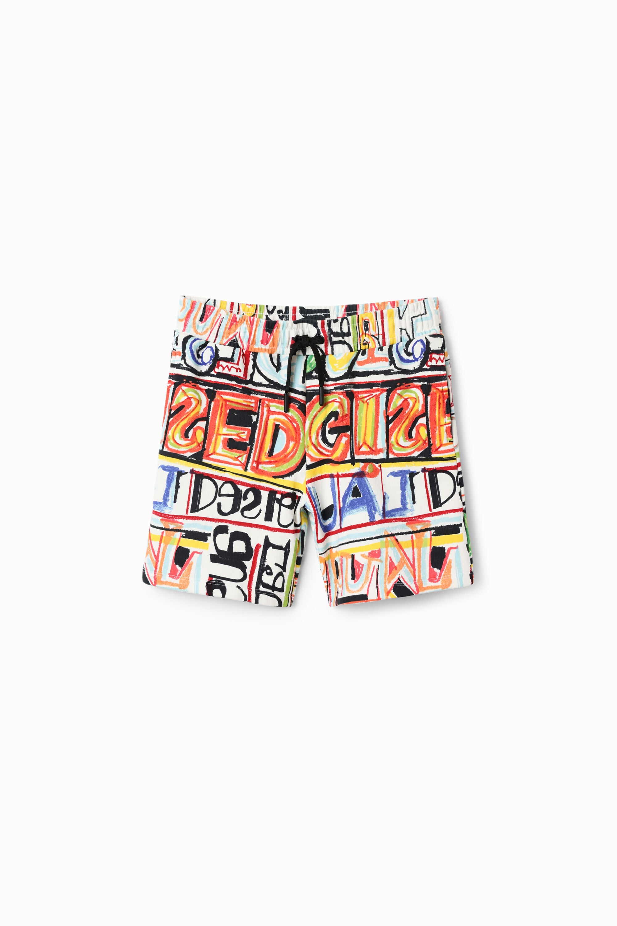 Desigual Bermuda joggingmodel met belettering