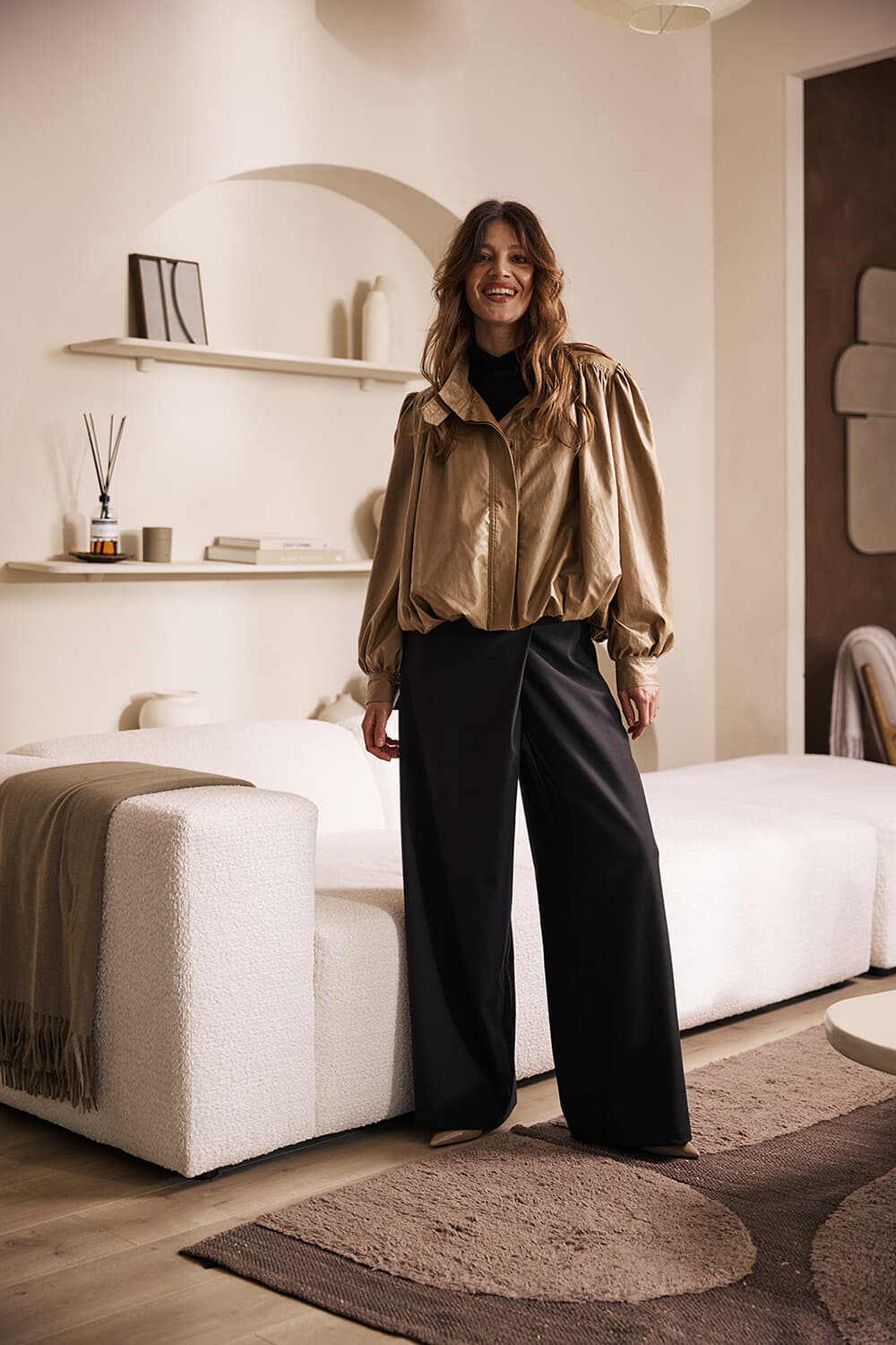 Label Dot Blazer Luma Beige dames