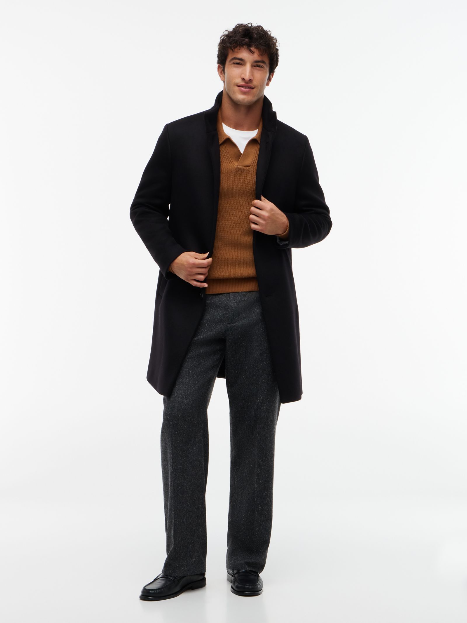 Tommy Hilfiger New York label wolmix jas in zwart