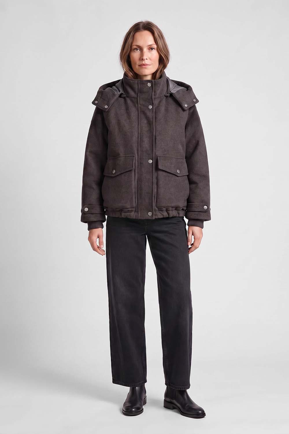 Covered Jas Malou Bruin dames