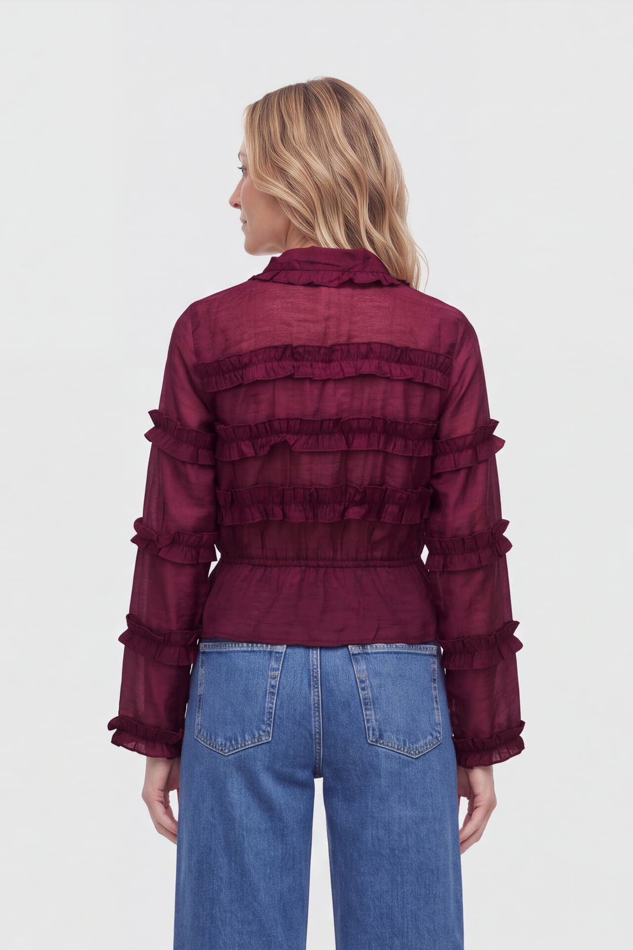 Y.A.S. Blouse Malva Bordeaux Rood dames
